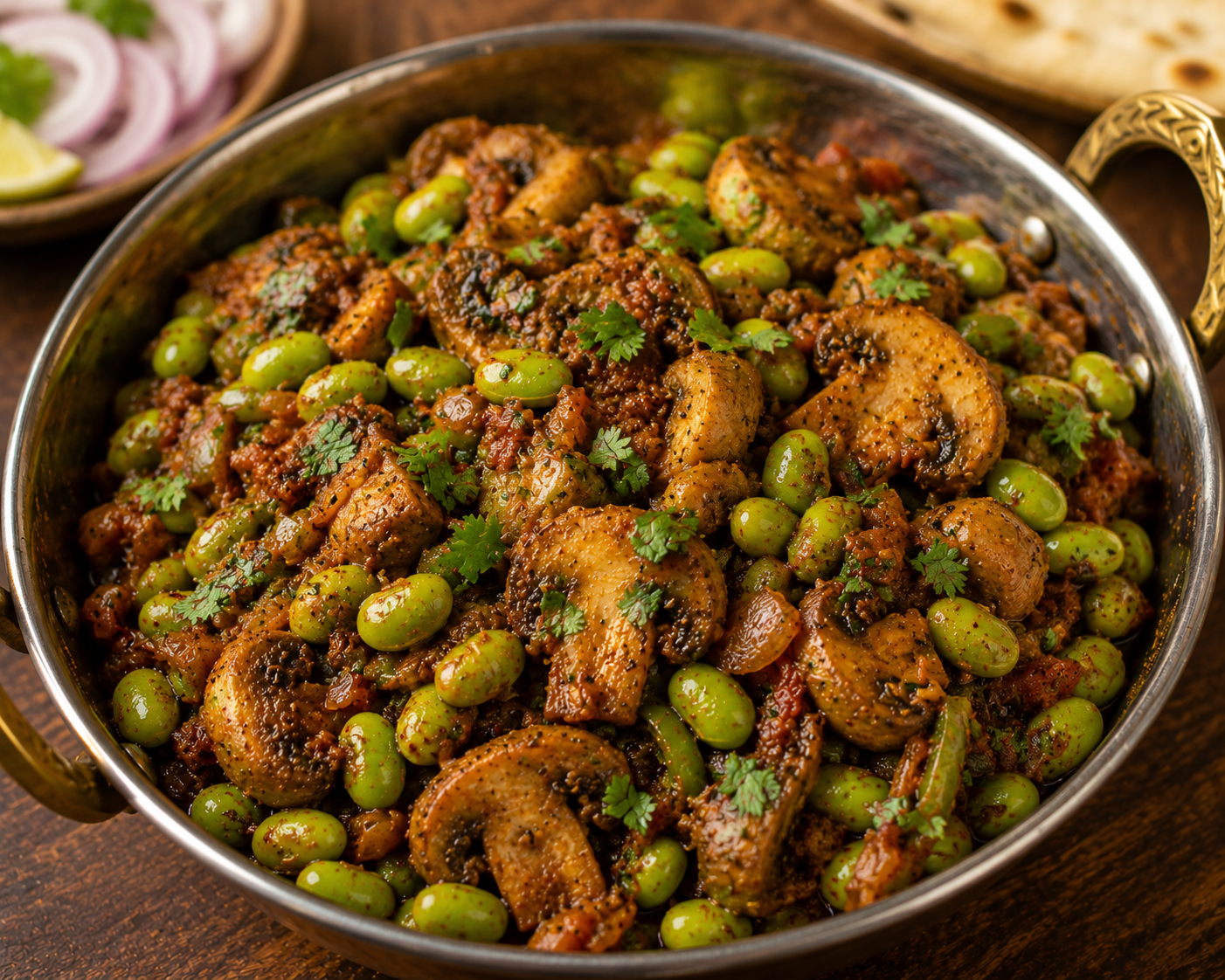 MUSHROOM & GREEN PEAS MASALA