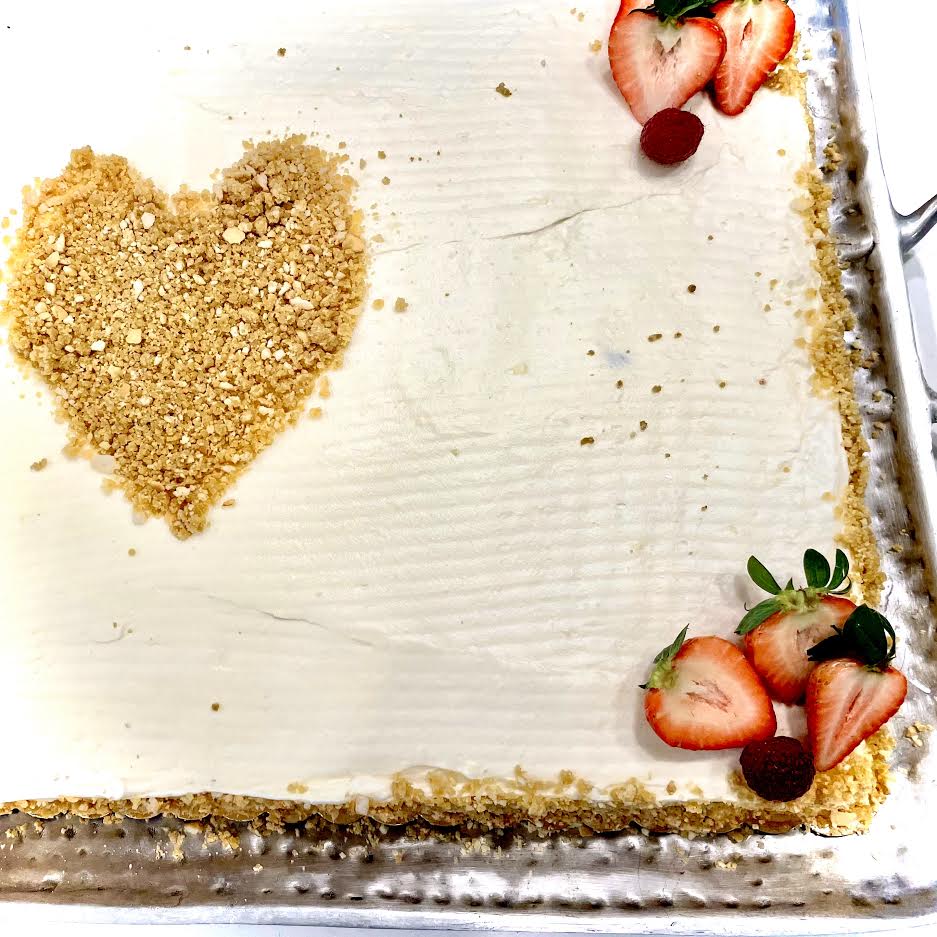 Almond Cream Sheet Cake