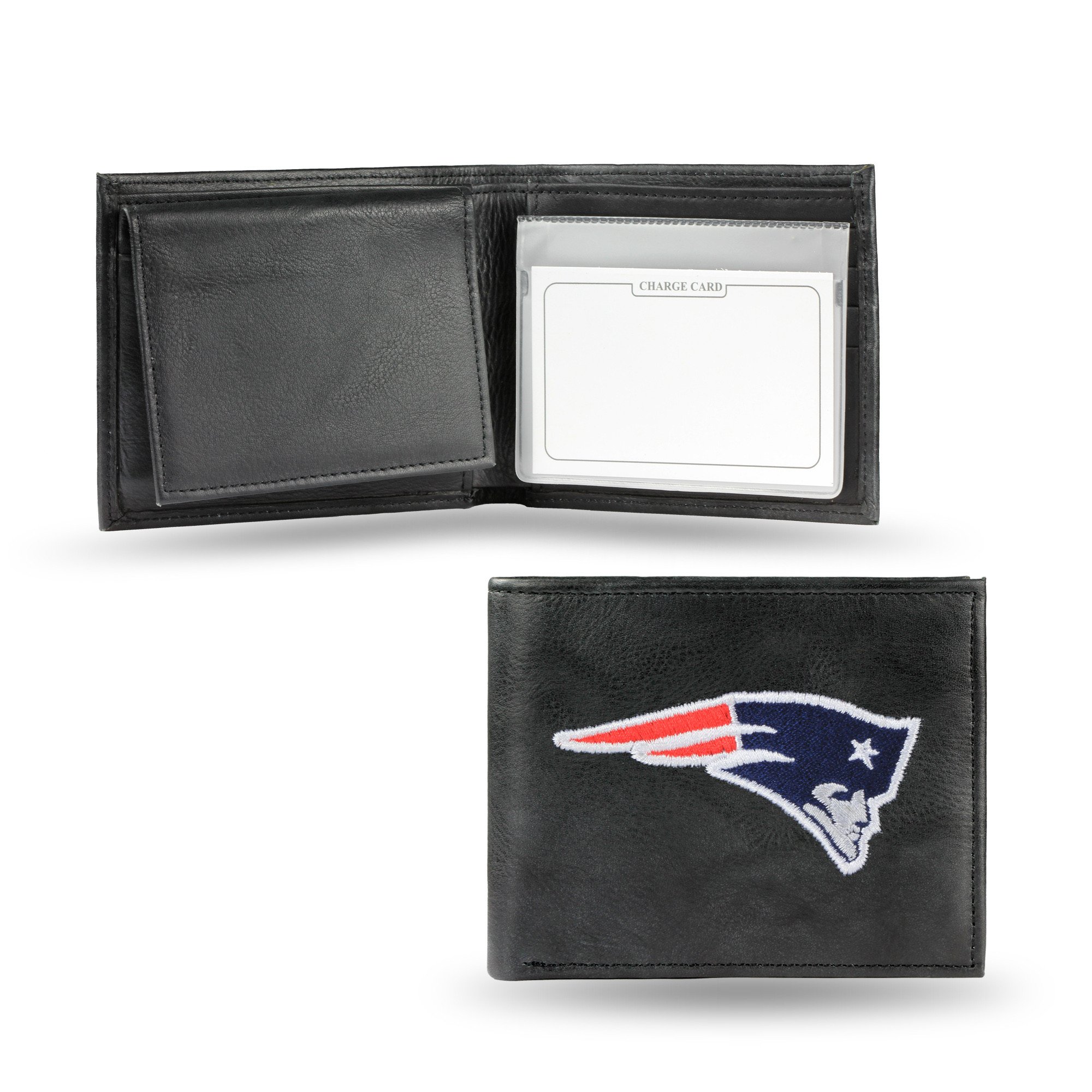 New England Patriots Embroidered Leather Bi-Fold Wallet