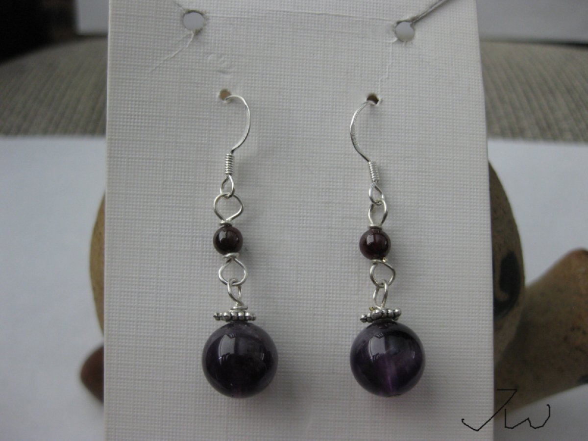 Amethyst .925 sterling silver Earrings