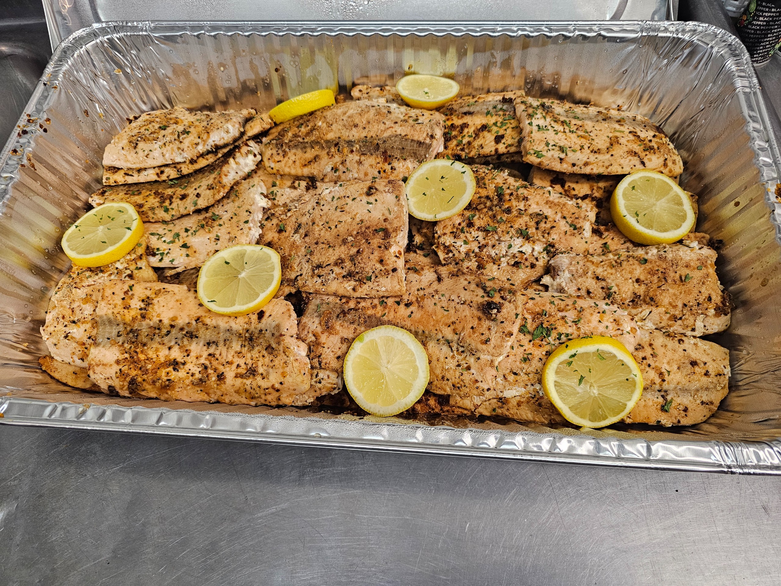 Pan of Grill Salmon