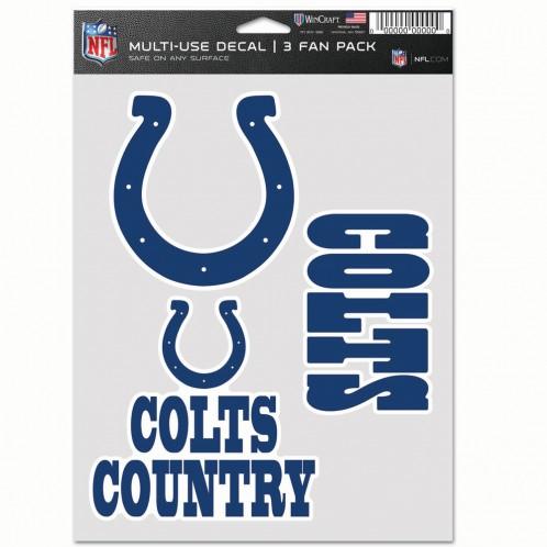 Indianapolis Colts Multi Use 3 Pack Fan Decals