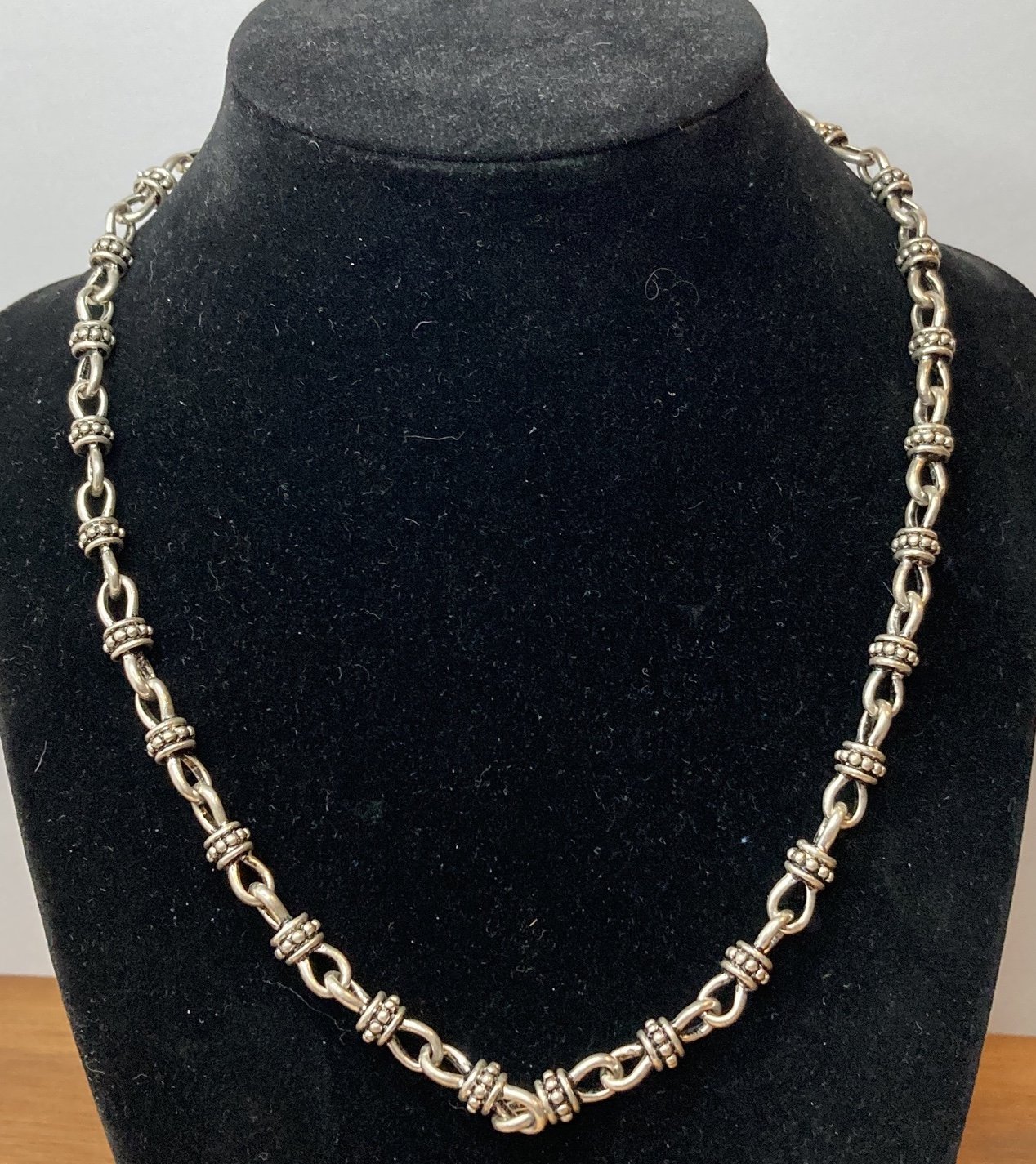 Premier Designs Silver tone Bali Style Cable Chain Link Necklace 16 inches
