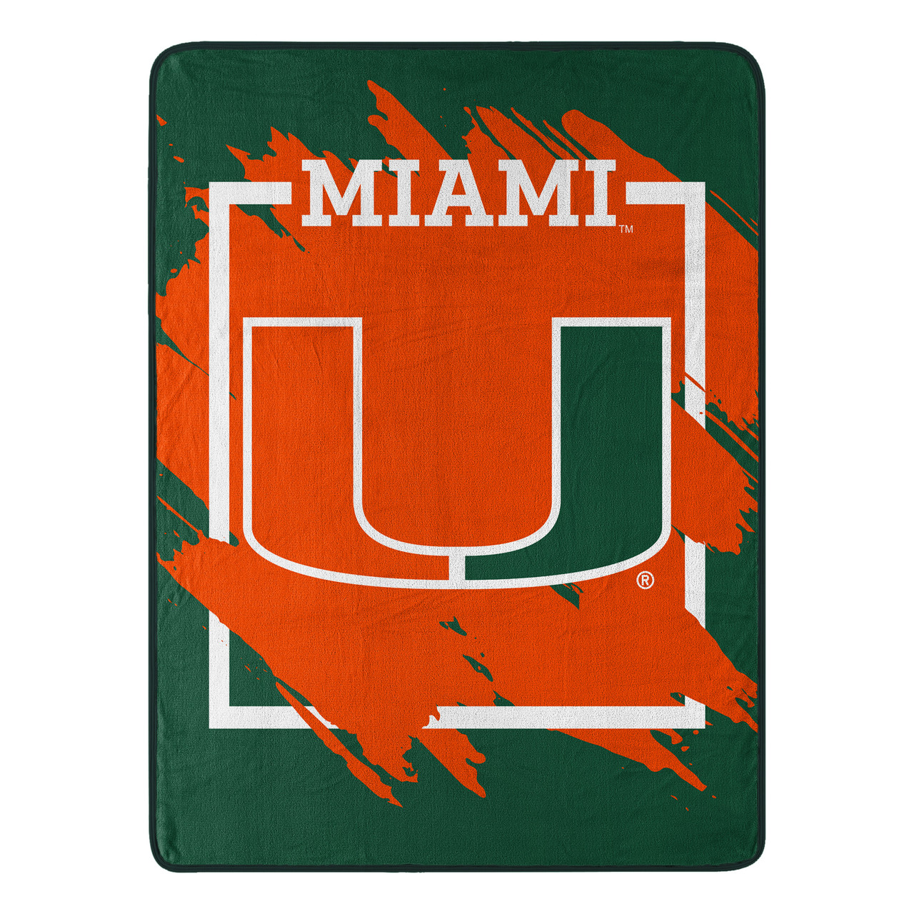 Miami Hurricanes Micro Raschel Dimensional Design Blanket