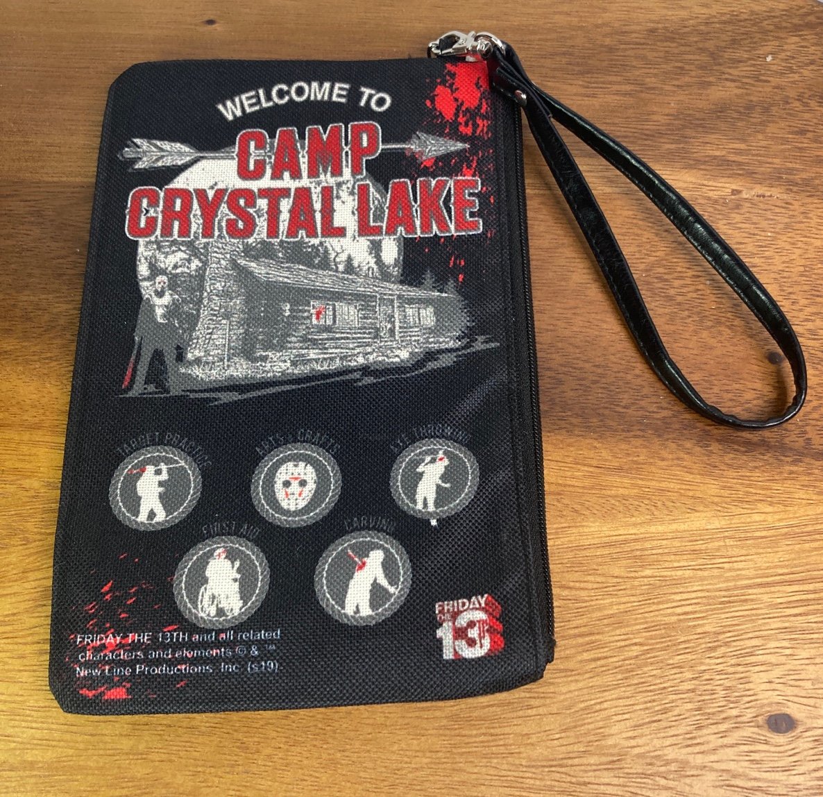 Friday The 13th Welcome To Camp Crystal Lake Jason Cabin Wallet Canvas Zip