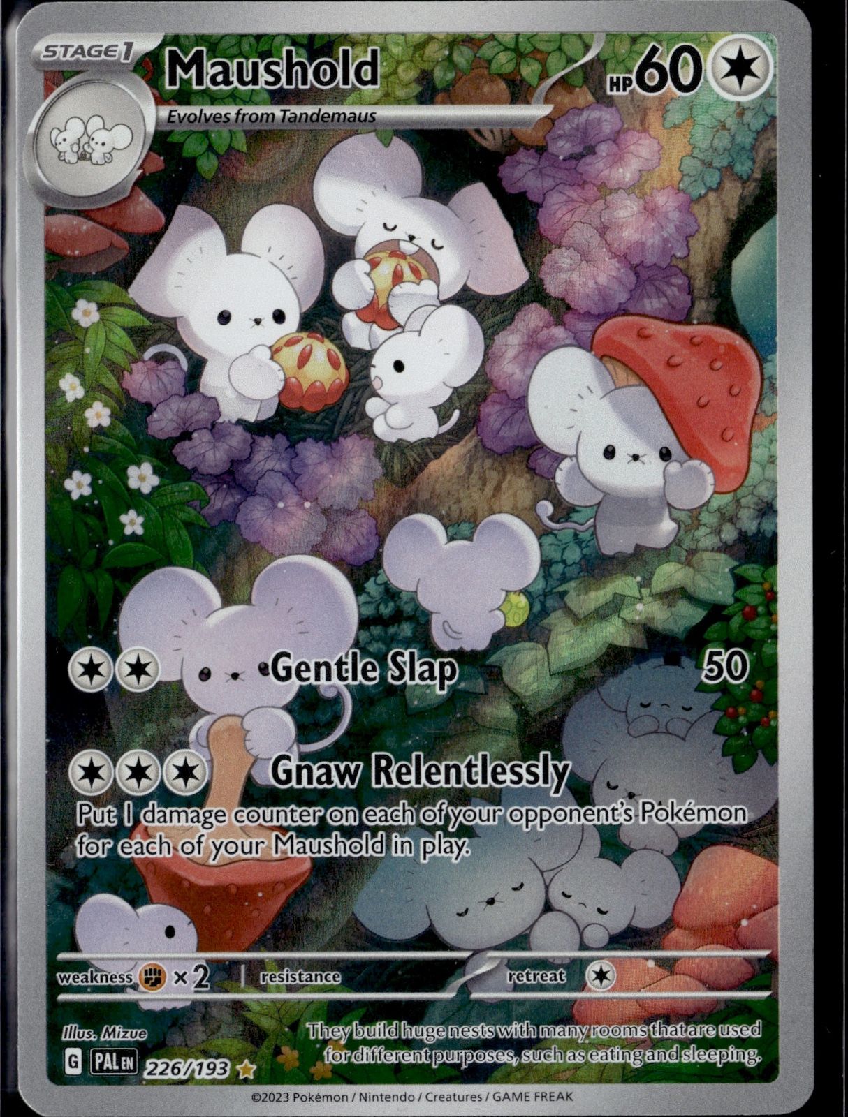 Maushold Holo Illustration Rare SV02: Paldea Evolved 226/193 NM