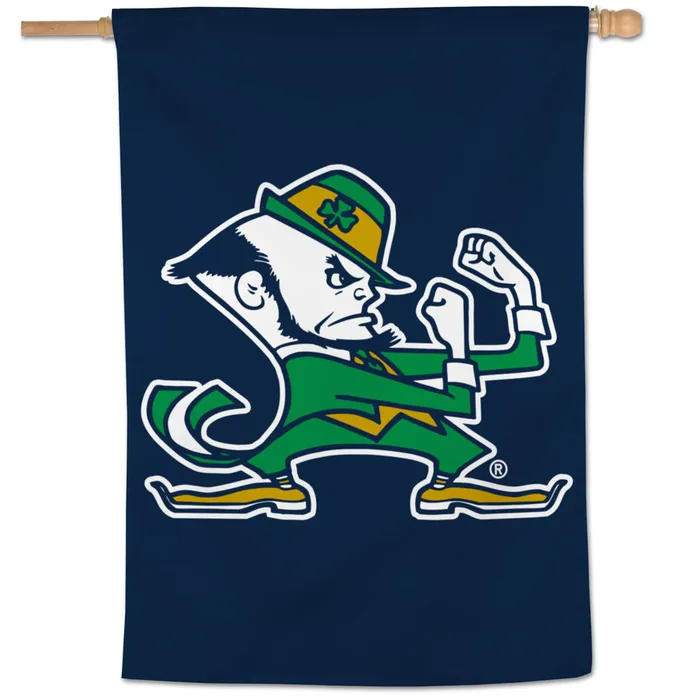 Notre Dame Fighting Irish Navy Alternate Logo Vertical House Flag 28x40"