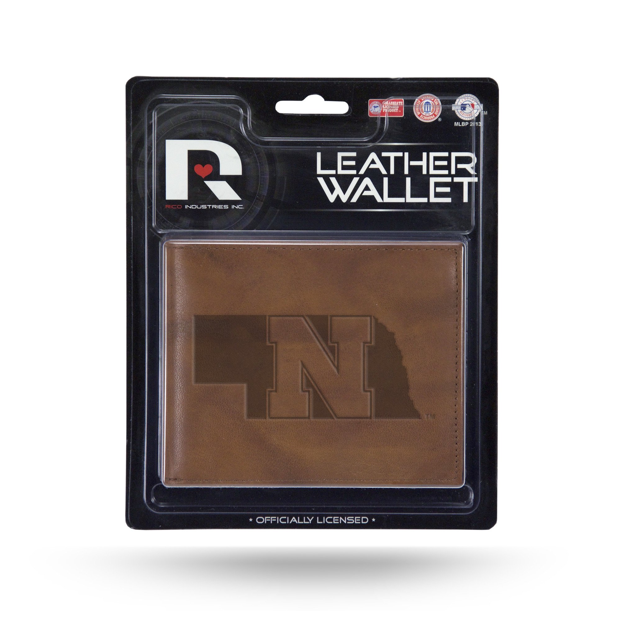 Nebraska Huskers Embroidered/Embossed Billfold Wallet Brown - Script Logo