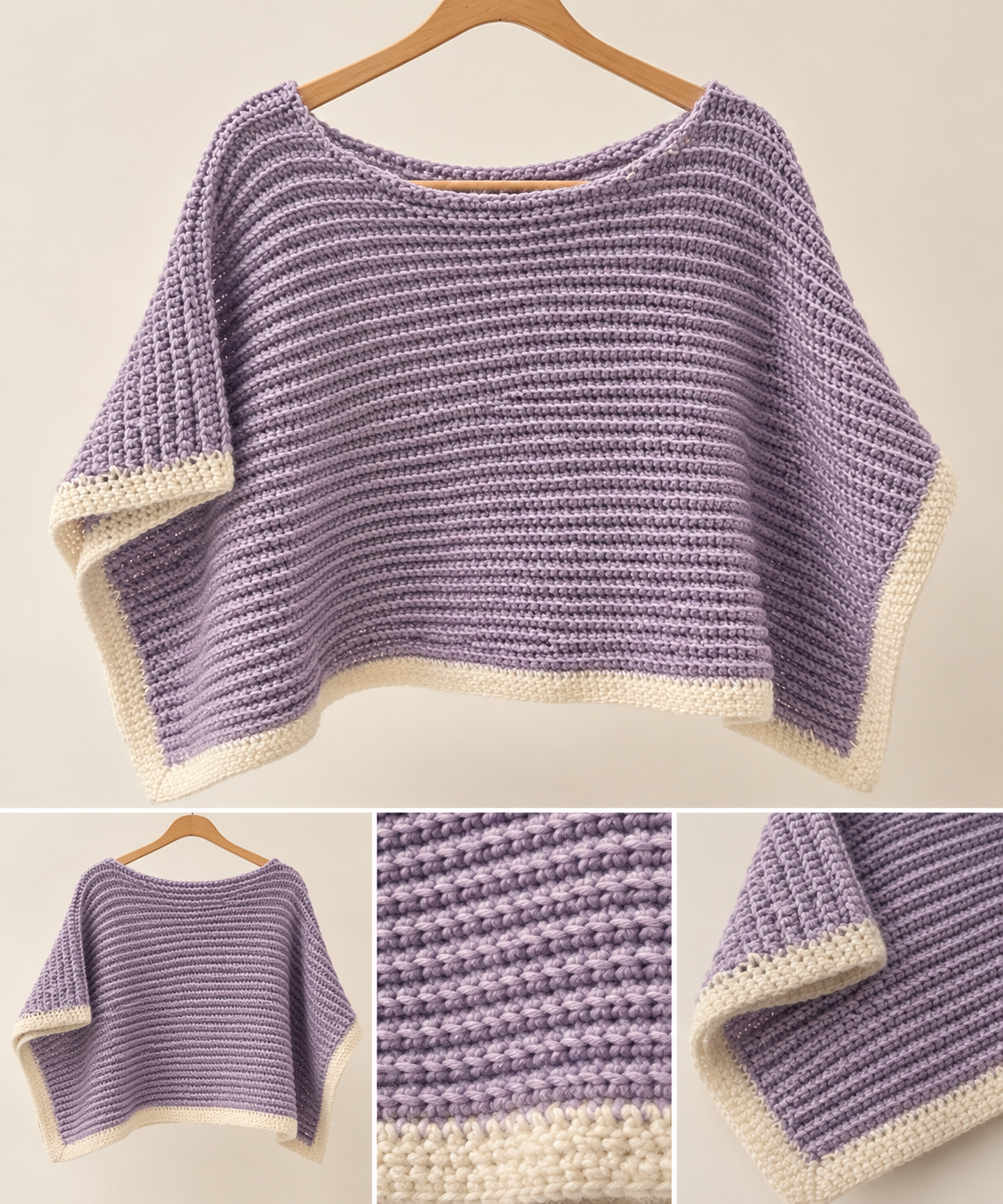 Tara's Thrifty Threads Artist 100% Purple Blanket Flow Top