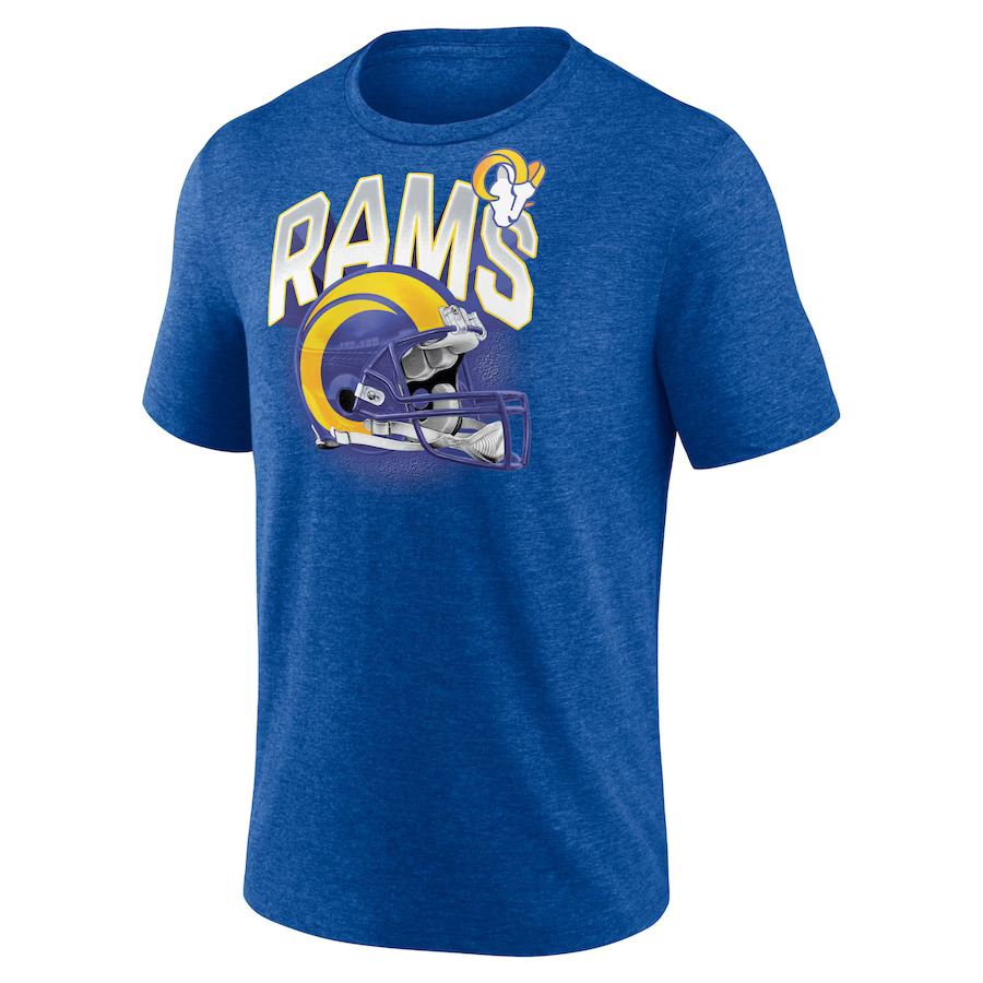 Los Angeles Rams Royal Blue Tri-Blend Helmet Shirt