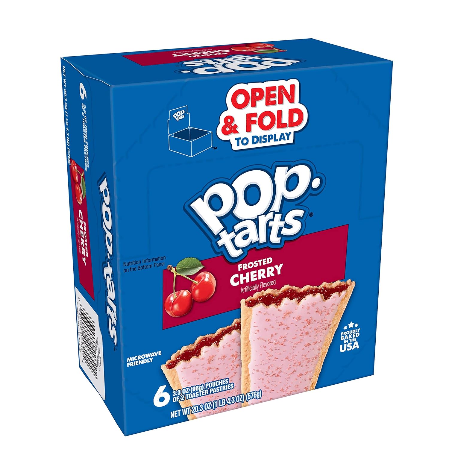Pop Tarts Frosted Cherry SS Box 6 Ct 3.3 Oz