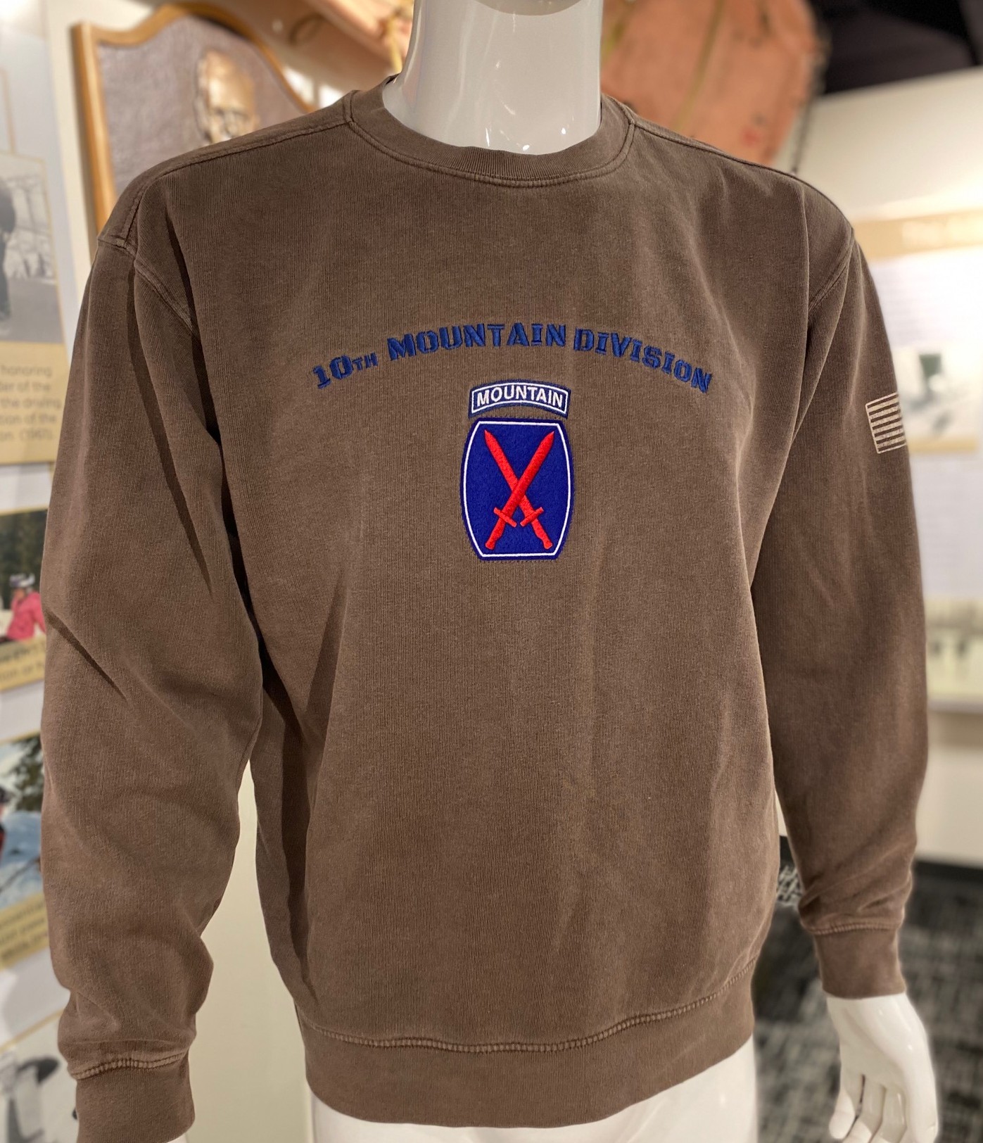 10th Mountain Division Tan Sweatshirt