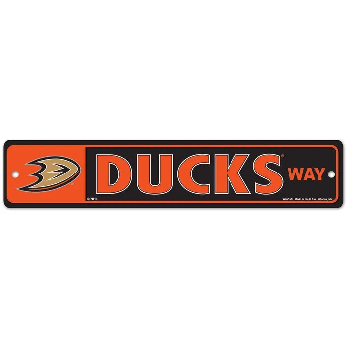 Anaheim Ducks Retro Street Sign 3.75x19"
