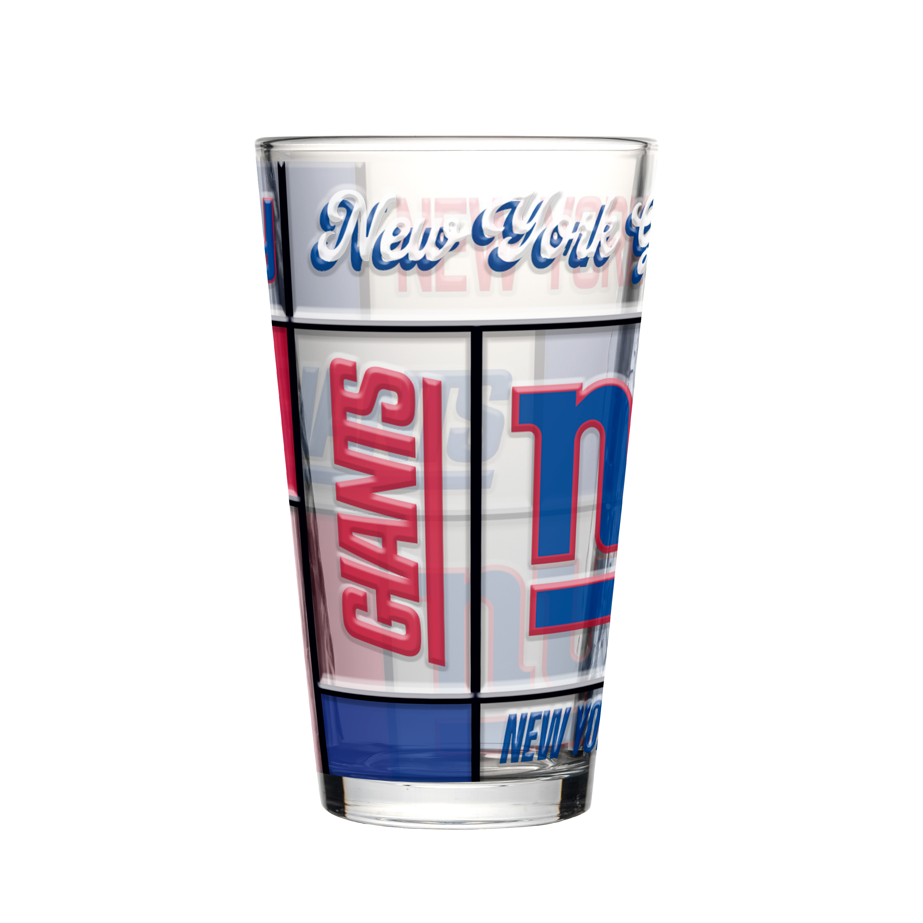 New York Giants Boxed Quilted Stained Pint Glass 16oz