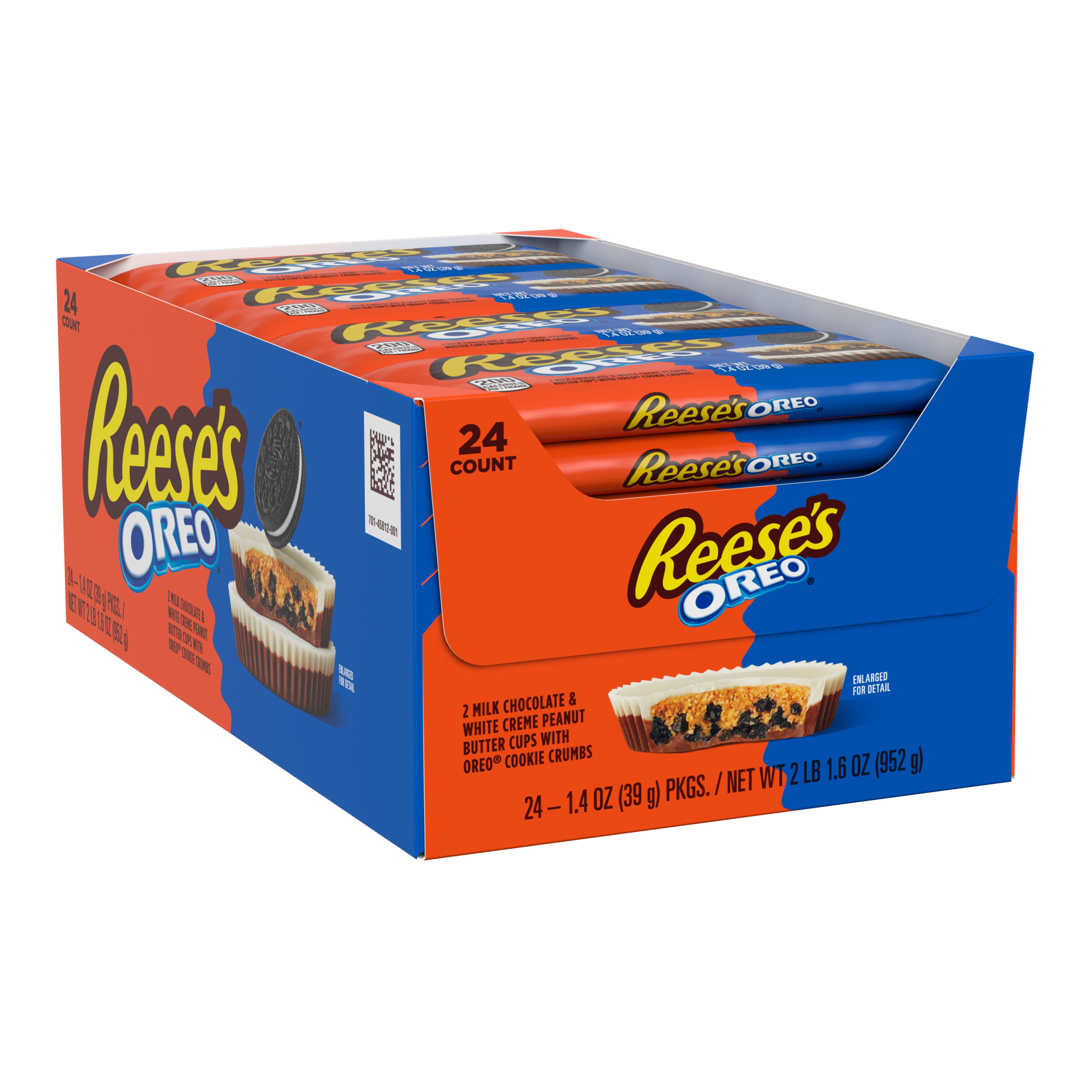 Reese's OREO Chocolate White Creme Peanut Butter Cups 1.4 oz 24 ct