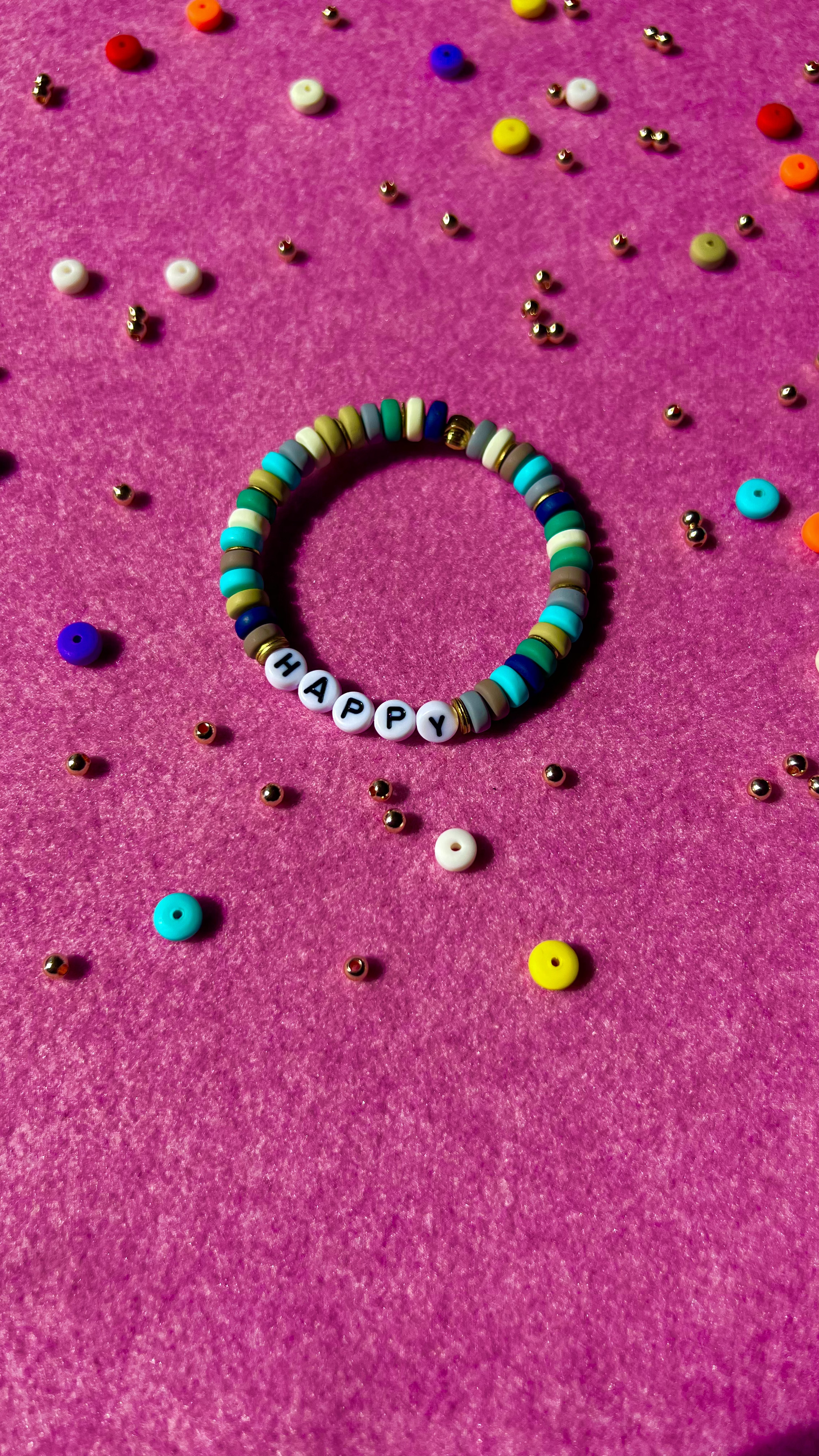 Clay Multicolour Name/Word Bracelet view 5