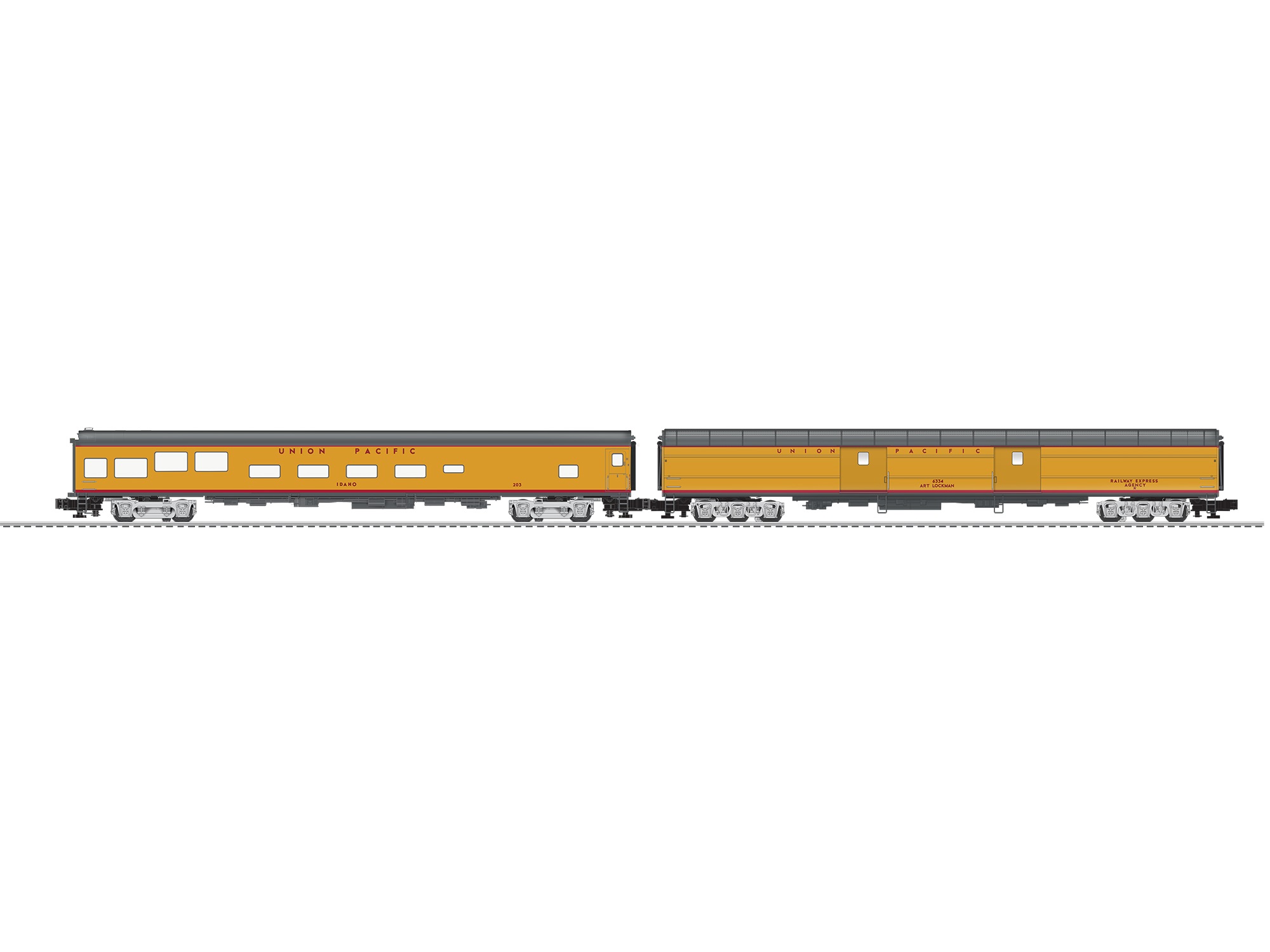 O UP Excursion 21" 2pk Psg Car 2327280 O Scale