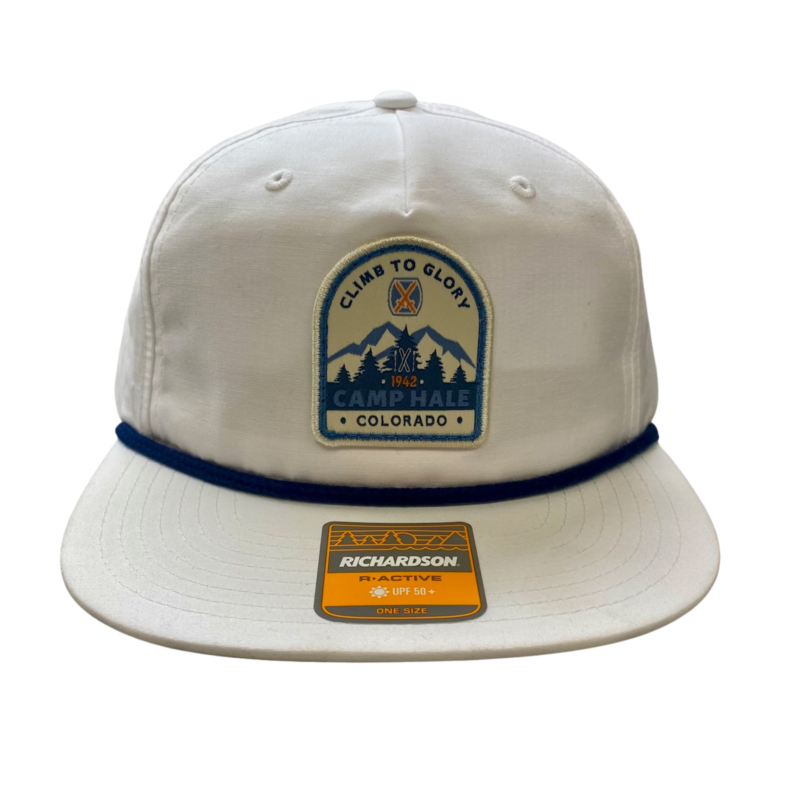Camp Hale White with Navy Rope Hat Ballcap