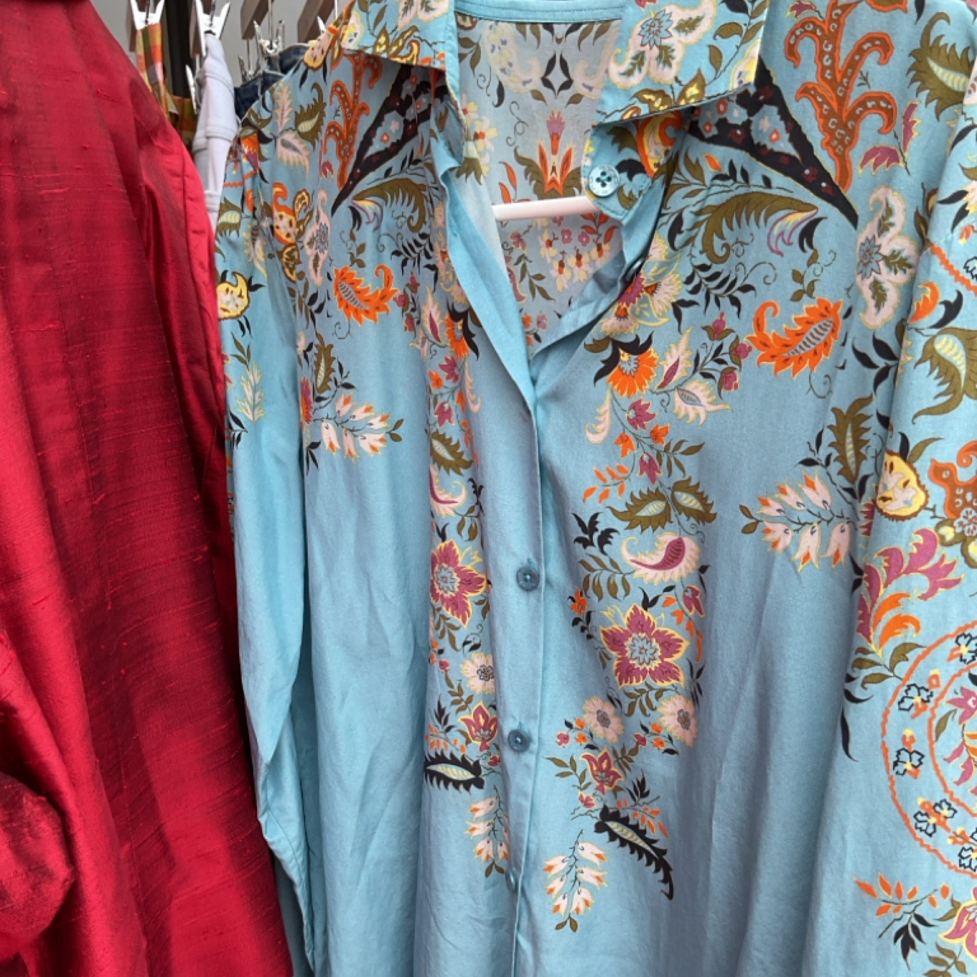 Paisley Print Blue top