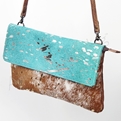 AD Leather Hide Sling Purse
