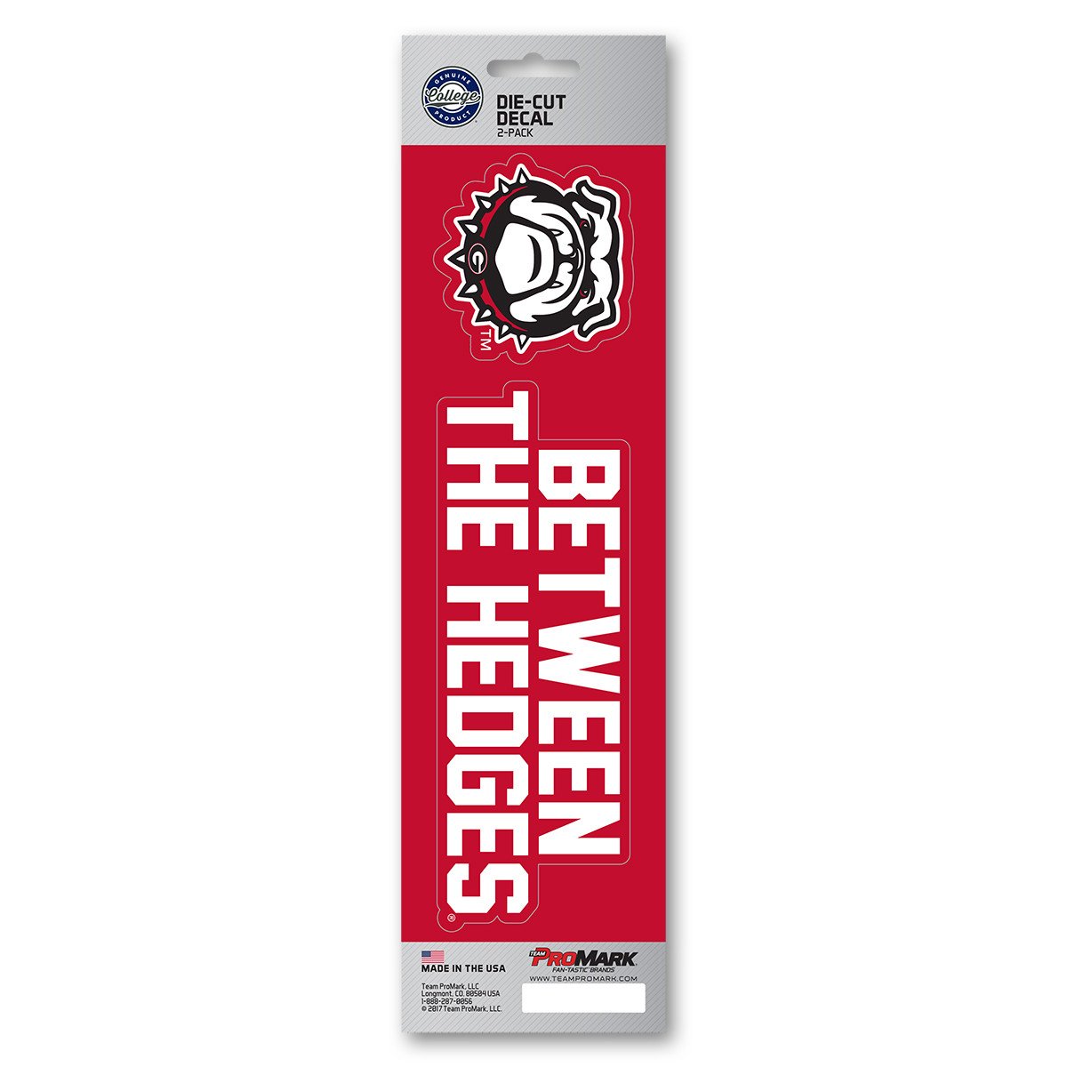 Georgia Bulldogs Slogan Die Cut Decal 2pk
