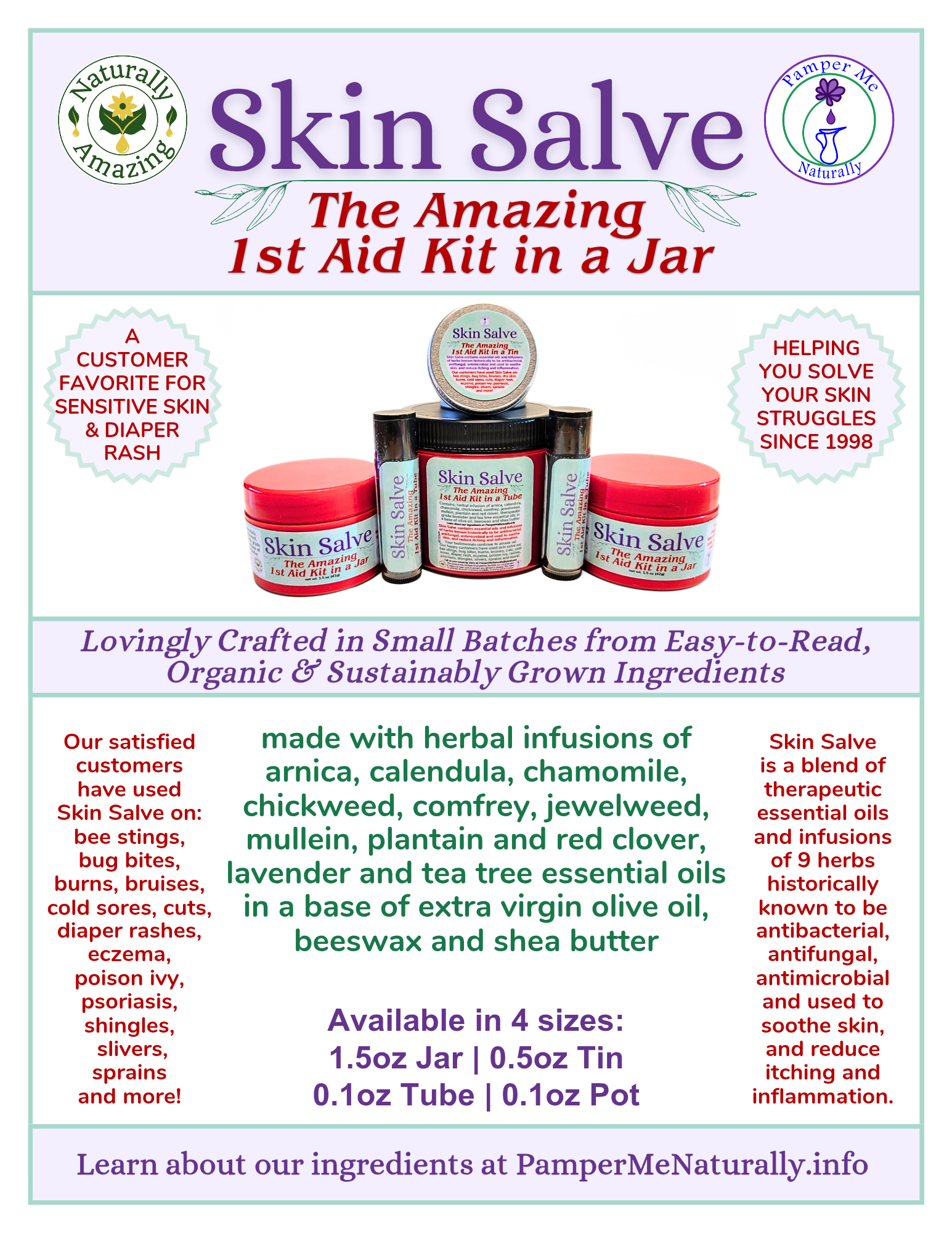 Skin Salve  The Amazing 1st Aid Kit in a Jar