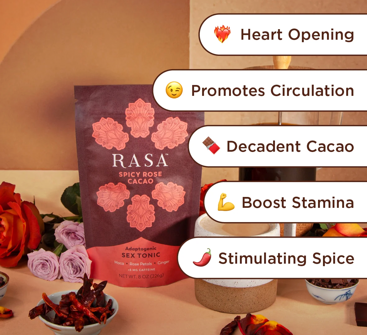 Rasa Spicy Rose Cacao 1 Oz