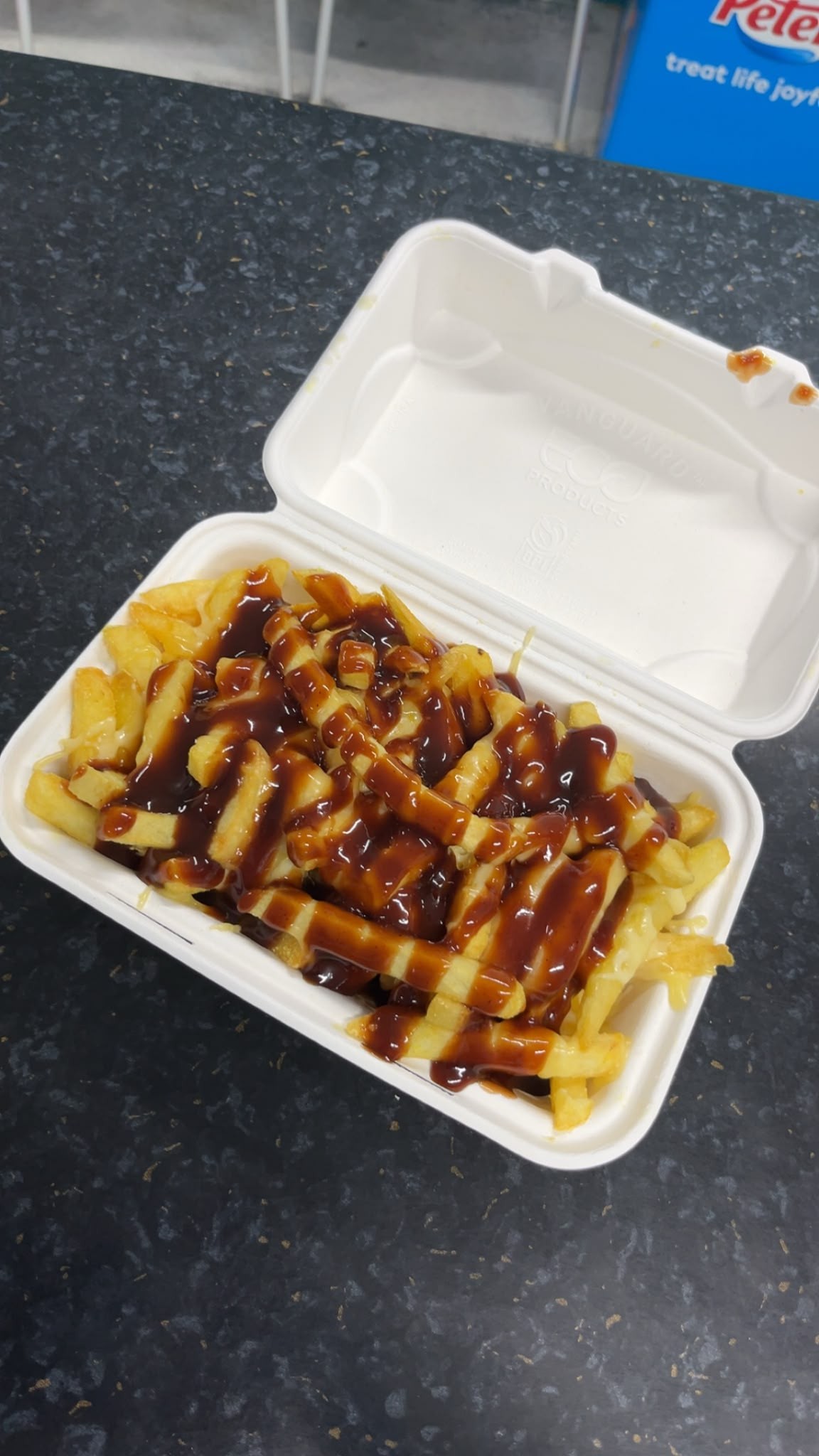Chips, Cheese & BBQ Sauce