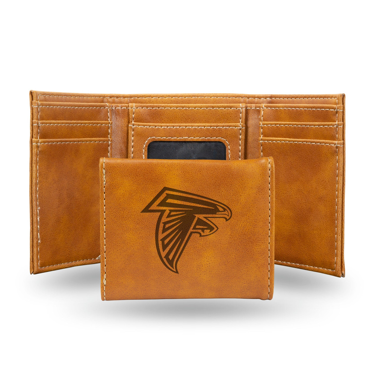 Atlanta Falcons Laser Engraved Trifold Leather Wallet