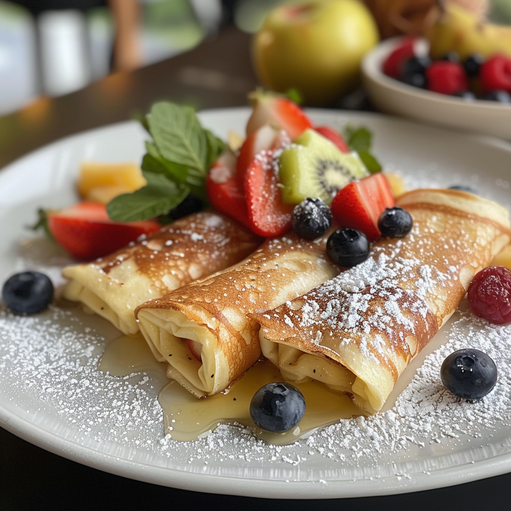♨️ Cheese & Fruit Blintzes Platter