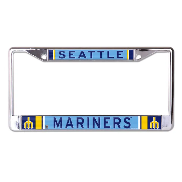 Seattle Mariners Laser Chrome Cooperstown License Plate Frame