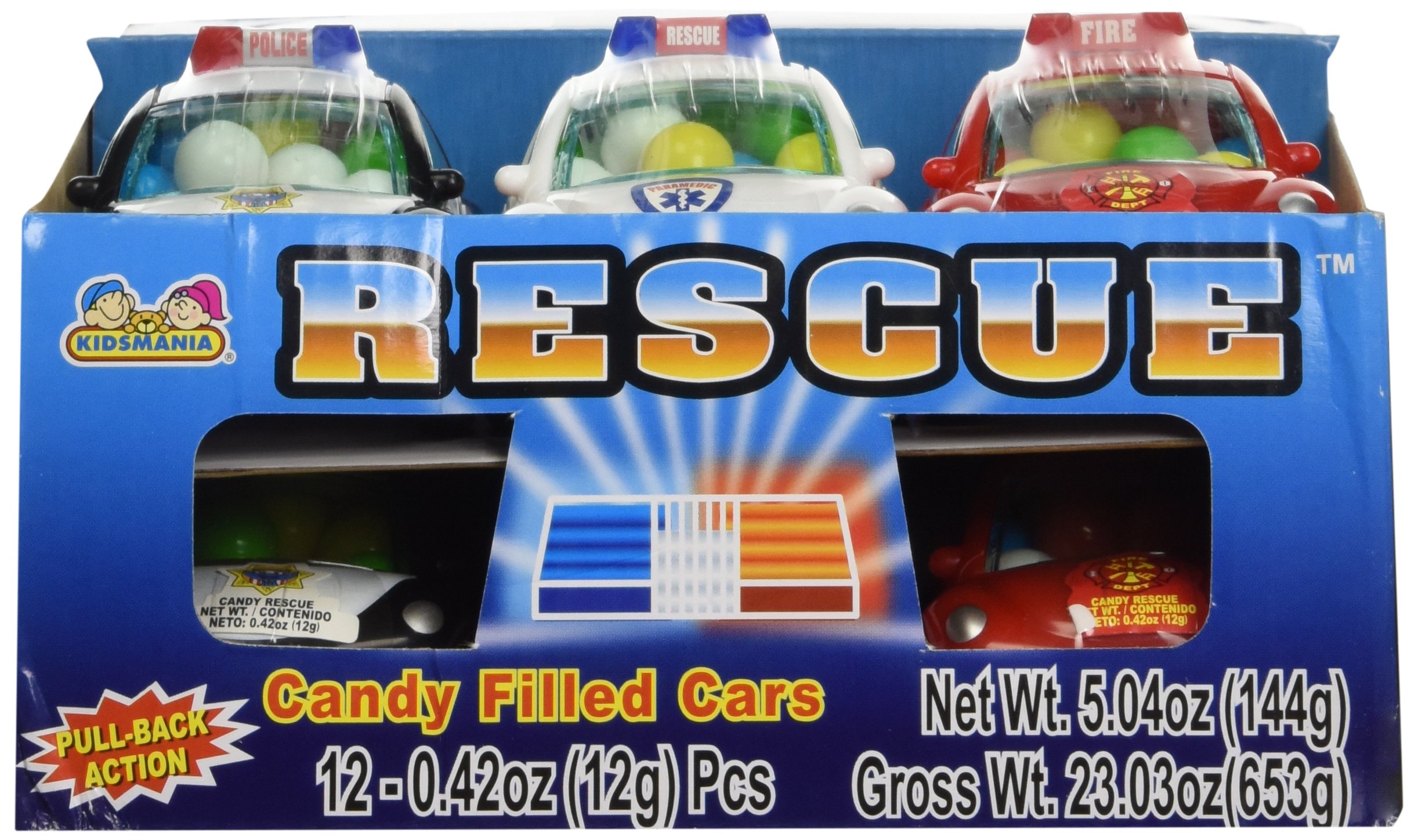 Kidsmania Rescue 12 Ct 0.42 Oz Candy Toy Tray