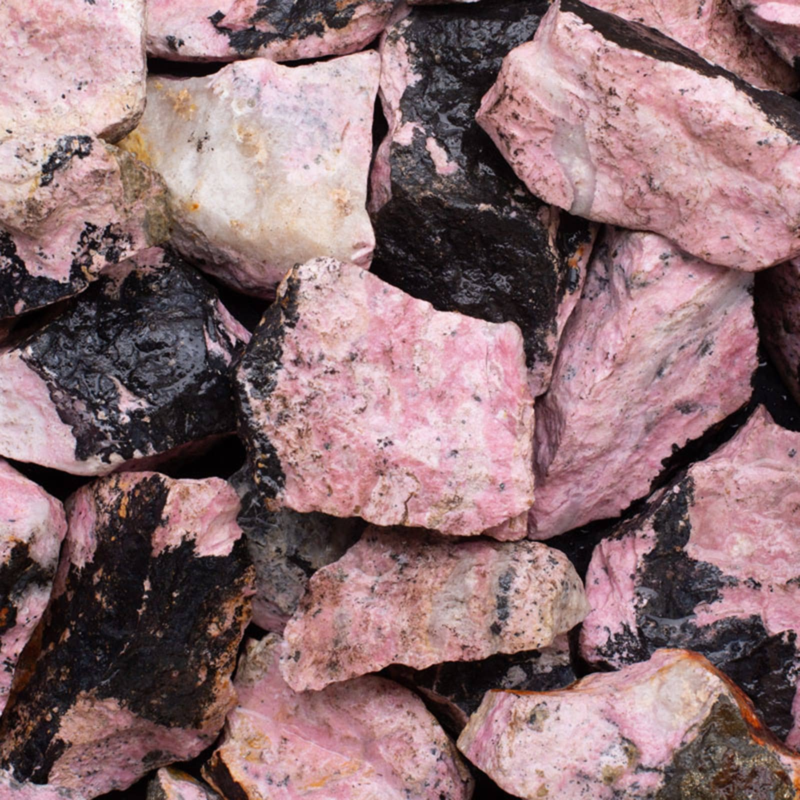 Fantasia Mining - Rough Rhodonite - Peru - Raw Natural Stones (1 lb)