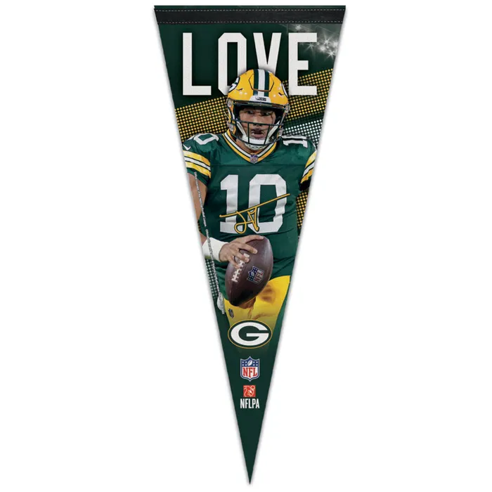 Green Bay Packers Jordan Love Premium Pennant 12x30"