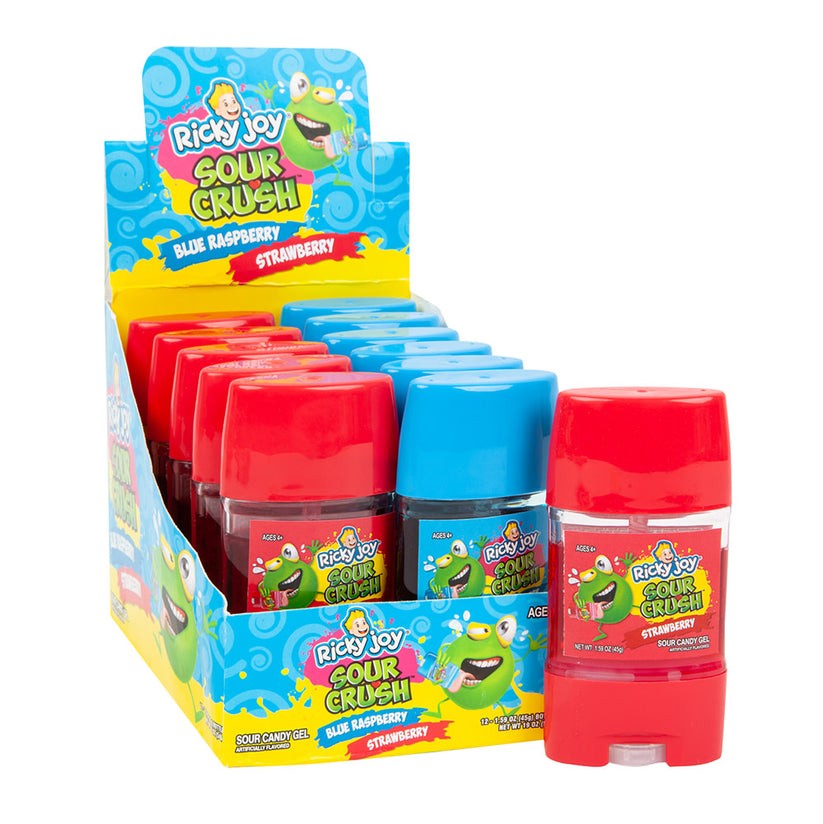 Ricky Joy Sour Crush Blue Raspberry Strawberry Gel 1.59oz 12ct