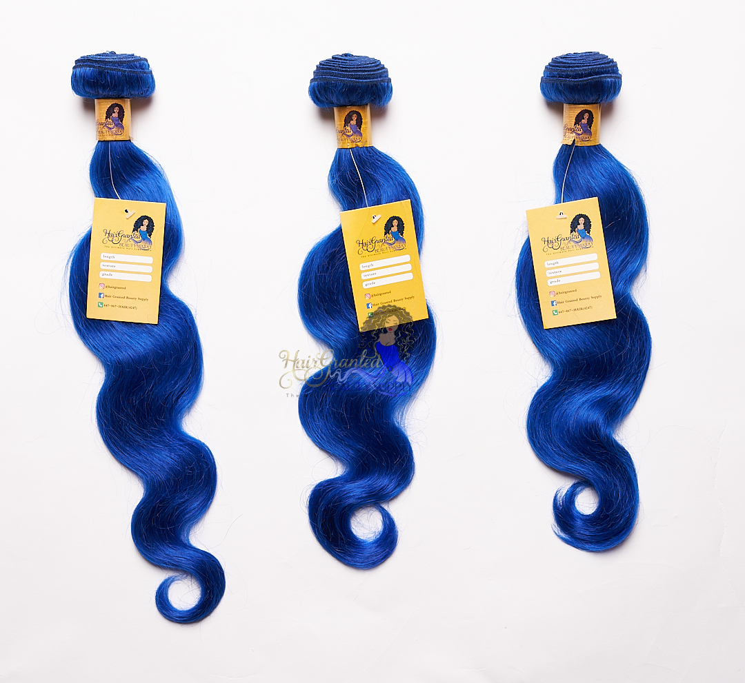 10A Virgin Hair Bundle Blue Body Wave