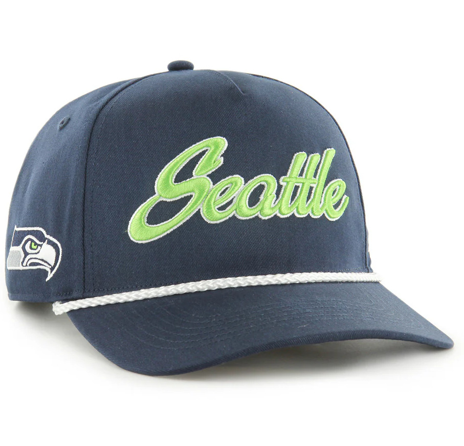 Seattle Seahawks Navy '47 Brand Overhand Hitch Snapback Hat