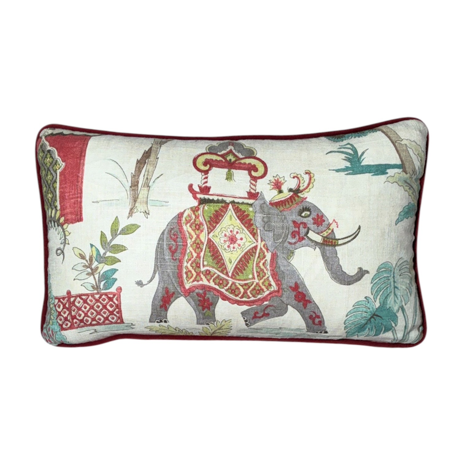 Covington "Kumar " Elephant print Lumbar - right
