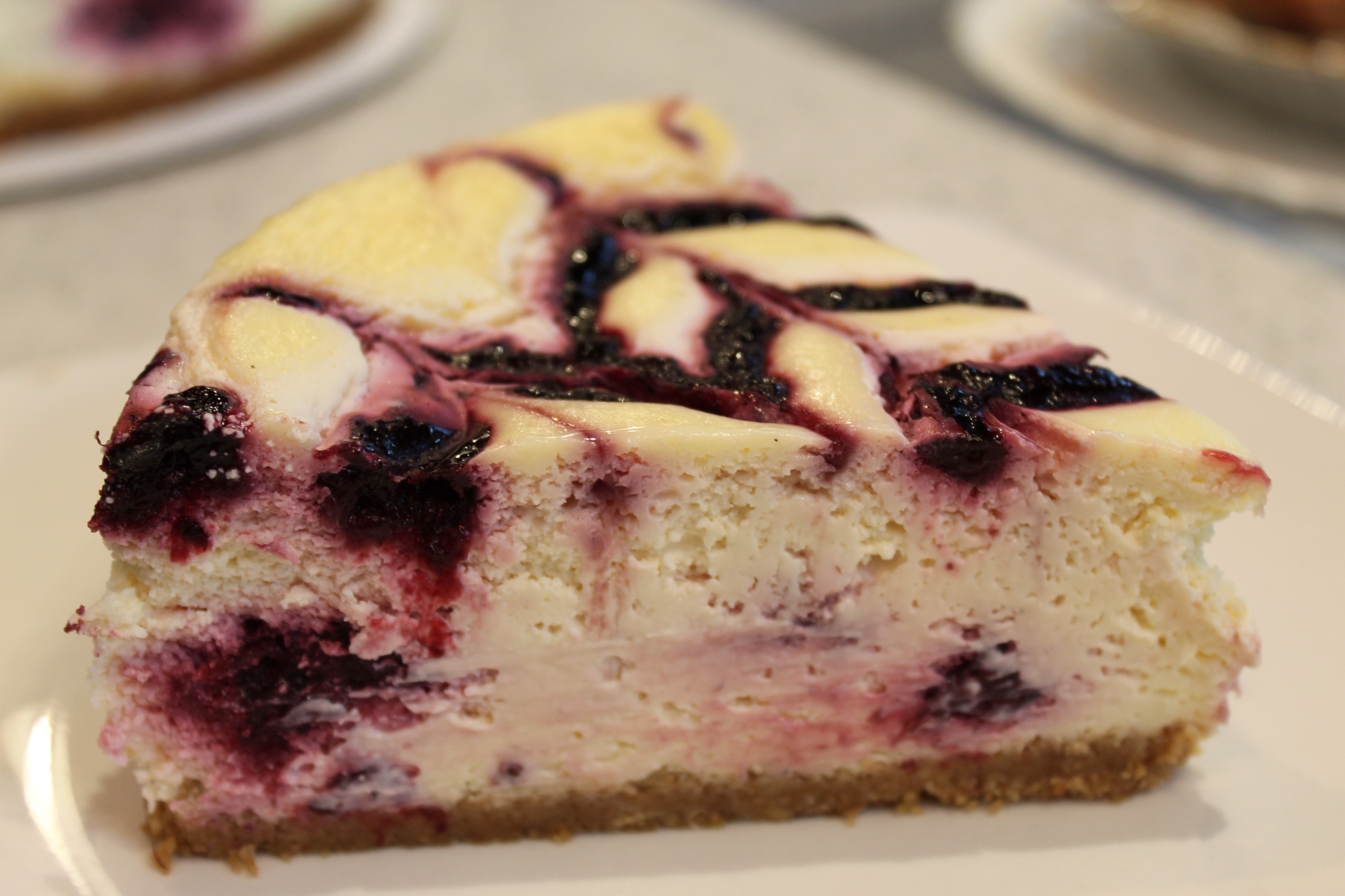Marionberry Swirl Cheesecake