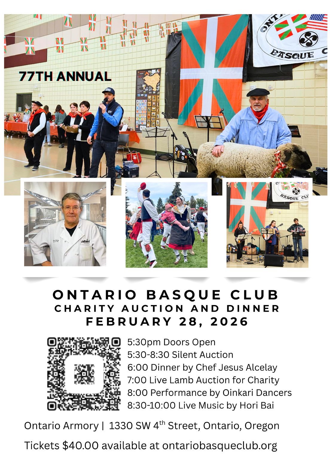 Ontario Basque Club 77th Charity Auction and Dinner