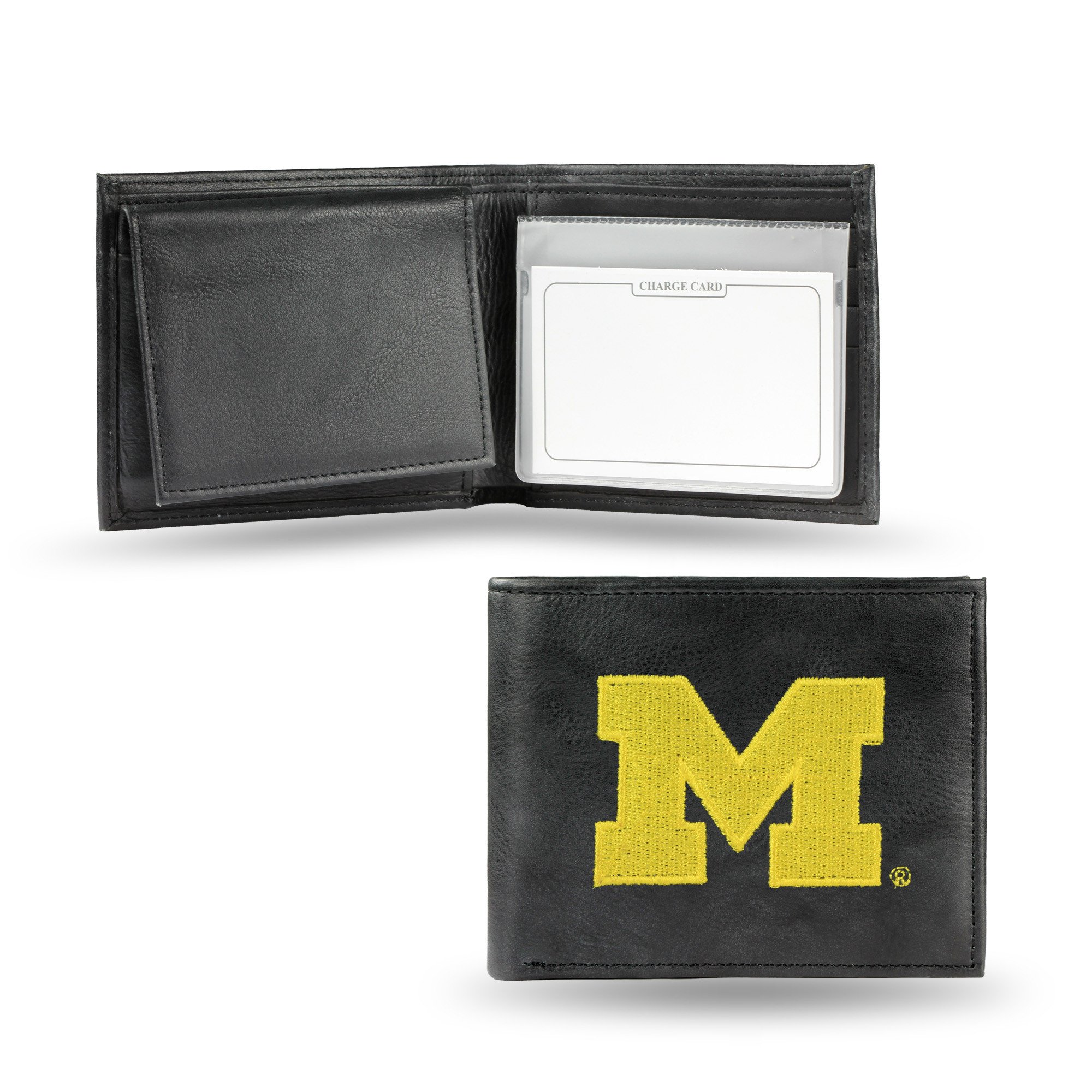 Michigan Wolverines Embroidered Leather Bi-Fold Wallet