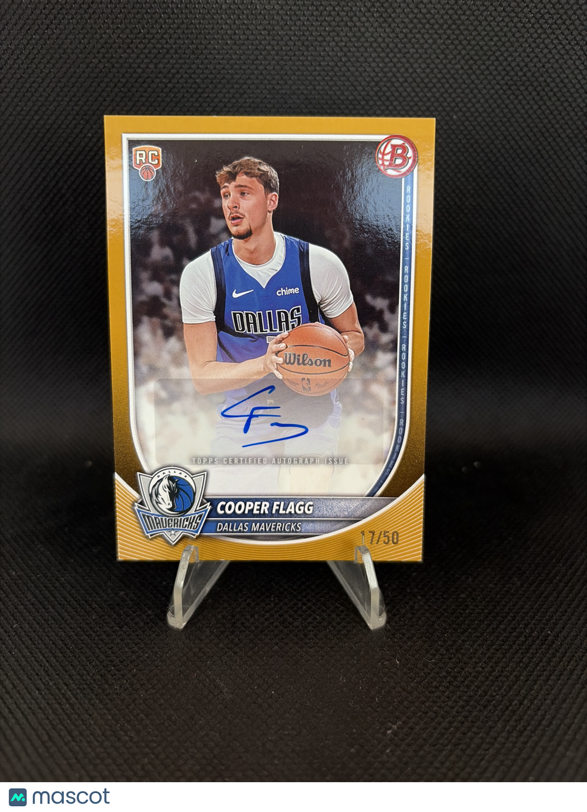 2025 Topps Bowman Basketball Cooper Flagg Gold Auto /50 RC