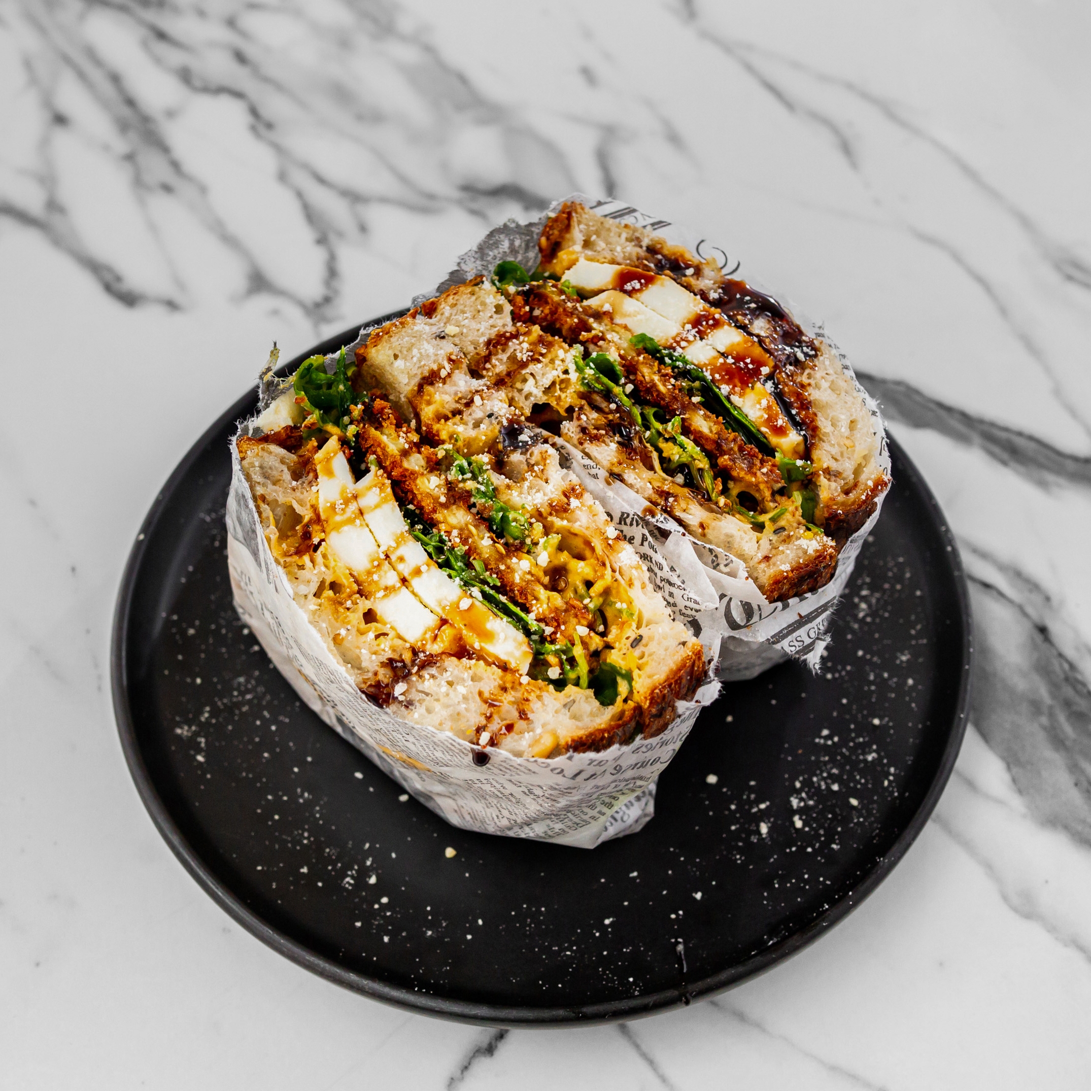 Crispy Eggplant Parmesan Sandwich