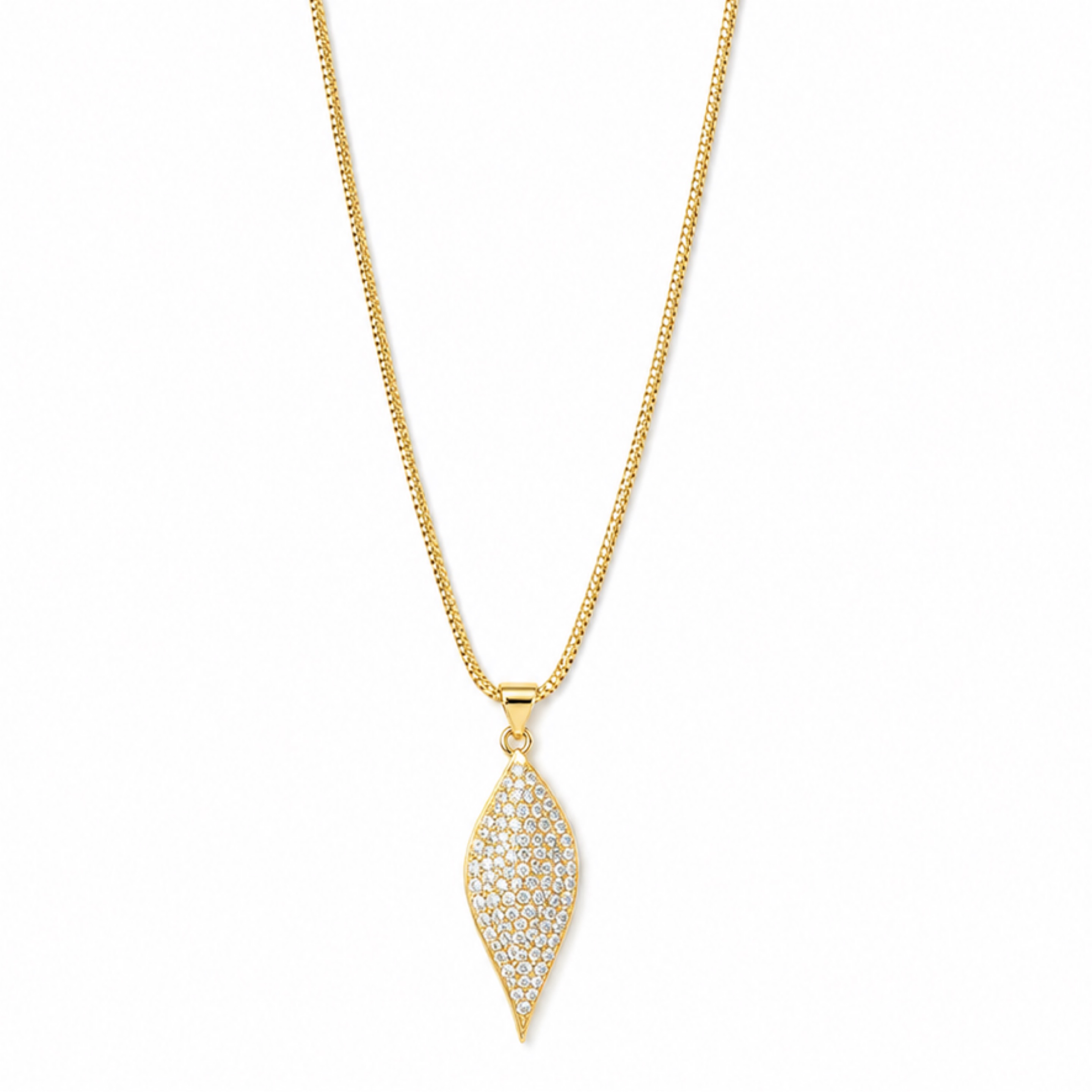 Gold Leaf Necklace Set 