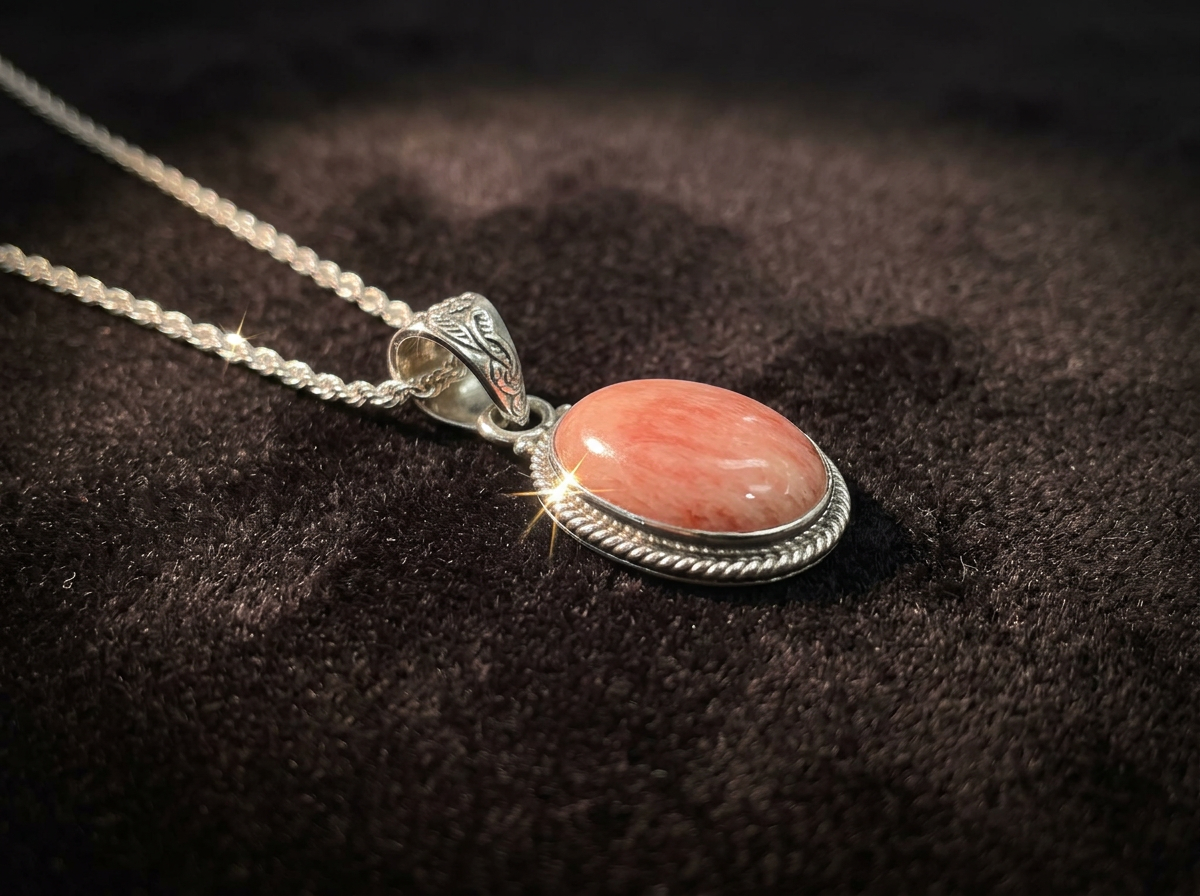 Sterling Silver Spiny Oyster Pendant - 0.65x1.25 in. #089