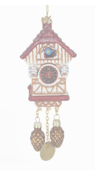 Cuckoo clock glass ornament