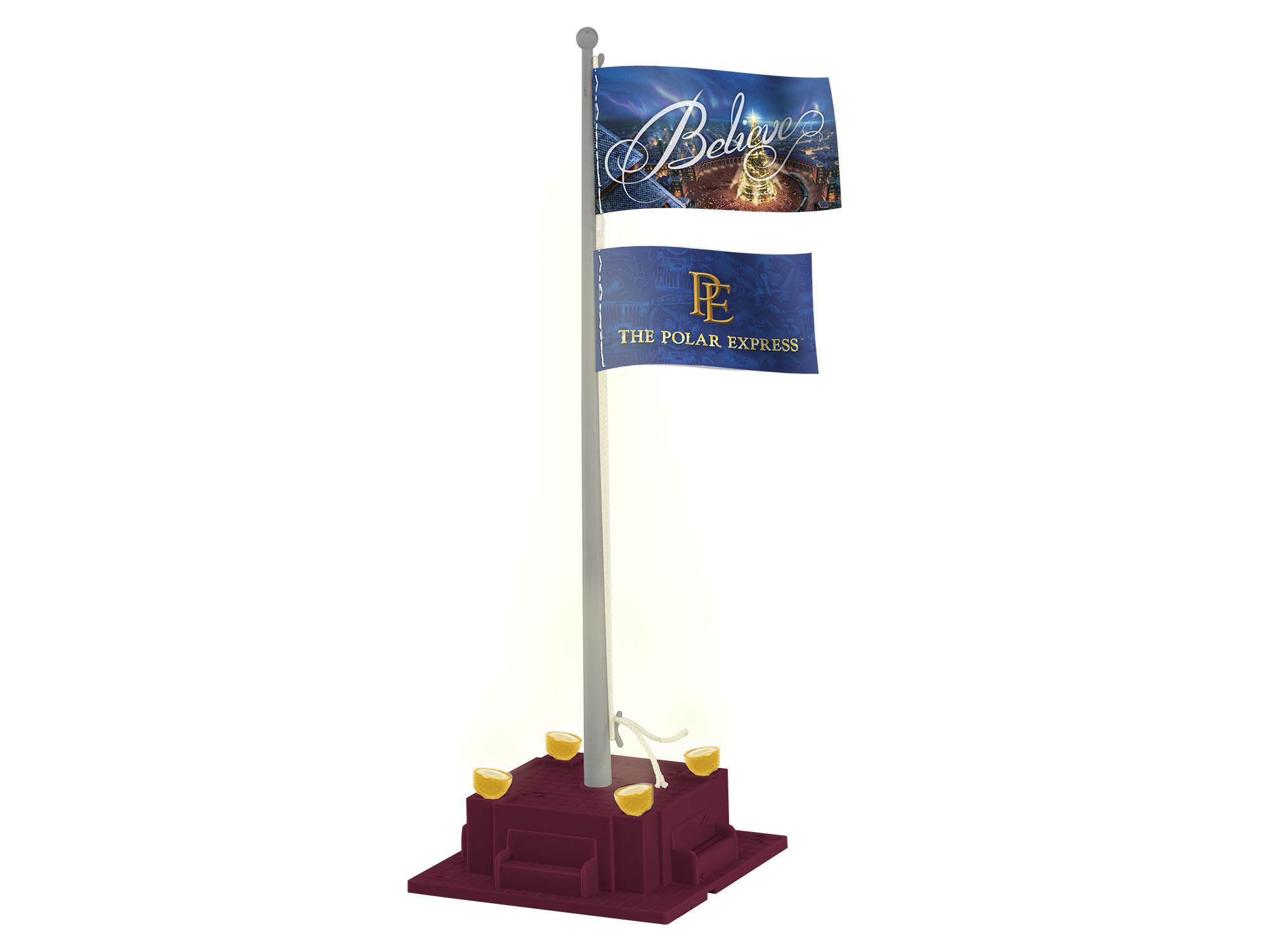 Lionel The Polar Express Illuminated Flagpole 685271 O Scale