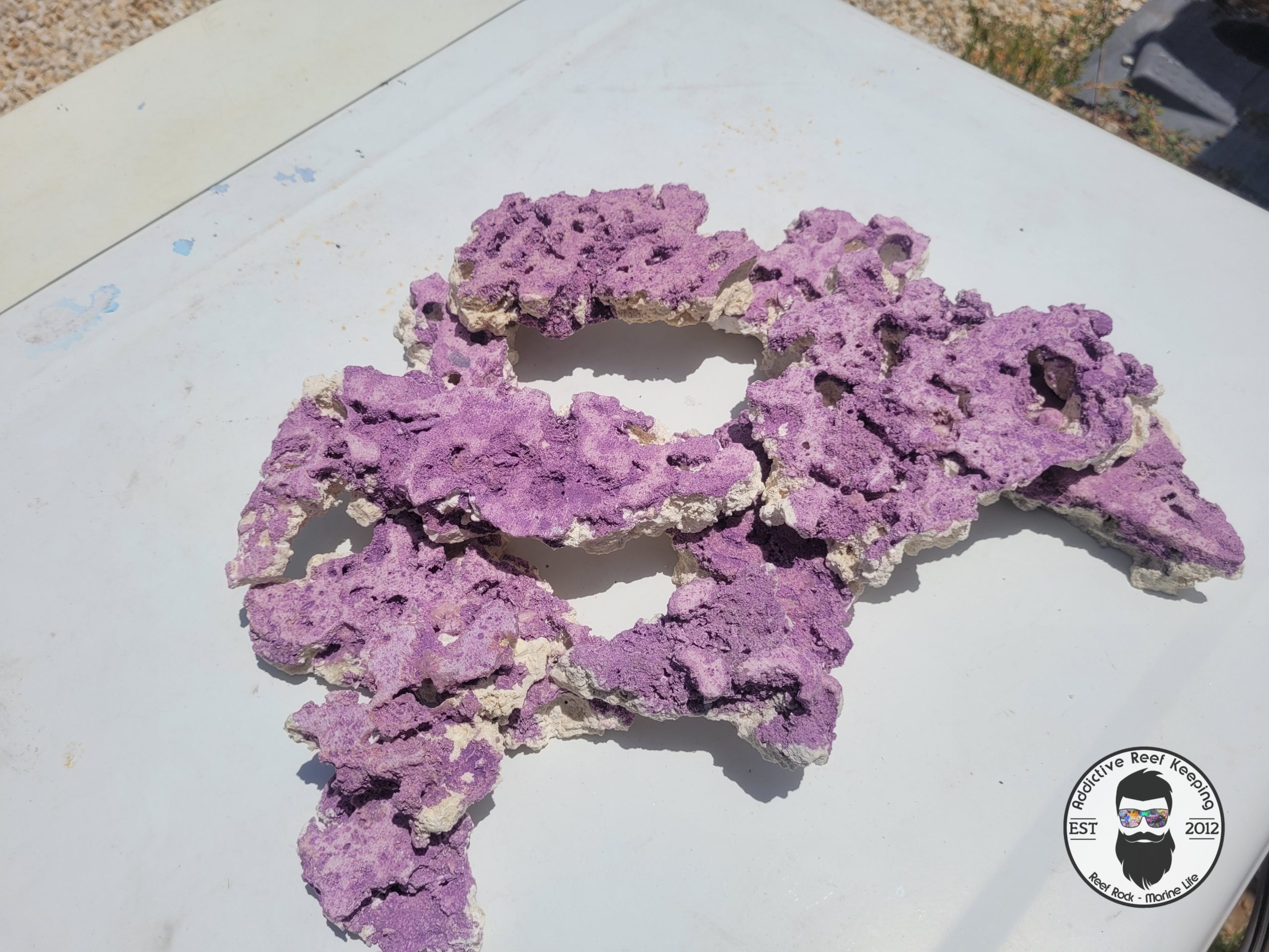 5lbs. Purple ARK Tower Blox Dry Shelf Rock Aragonite, Lightweight, Porous, Aquariums Live