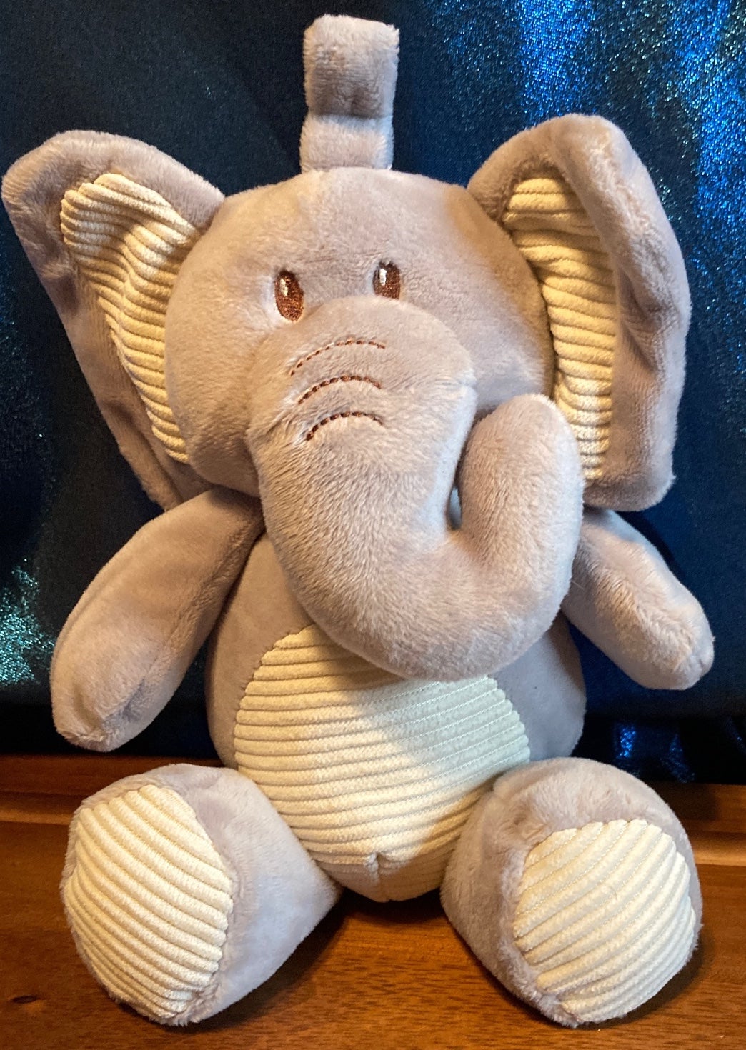 Kellytoy Plush Grey Elephant Rattle Toy Safari Stuffed Animal 9β