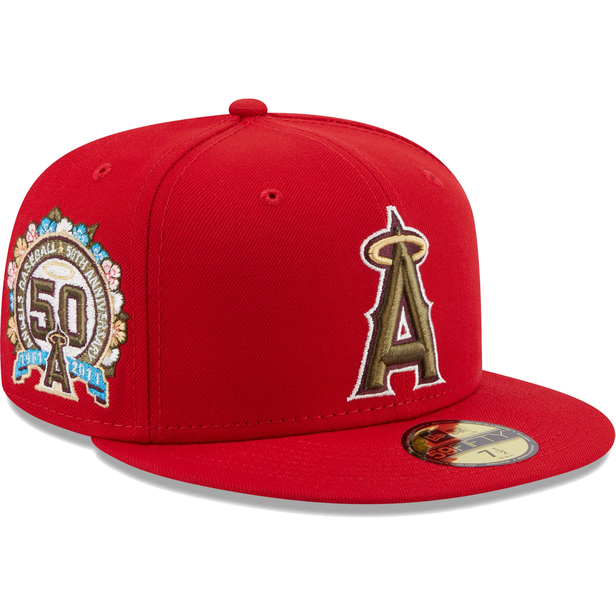 Los Angeles Angels Botanical New Era 59FIFTY 50th Anniversary Hat